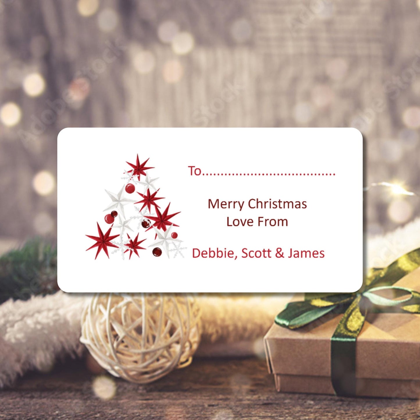 Custom Christmas Address Labels – Personalised Stickers for Cards, Envelopes