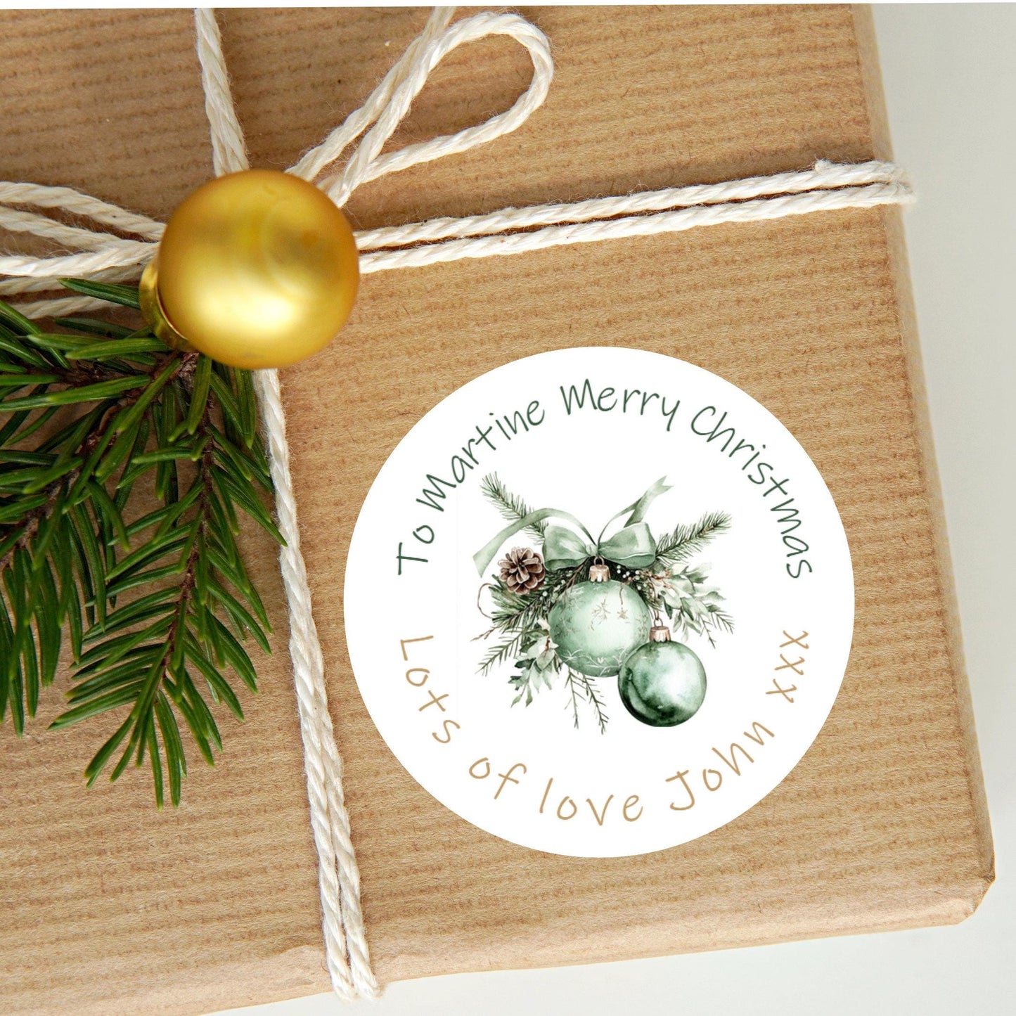 Personalised Christmas Stickers Labels For Wrapping Gifts, Name Tag