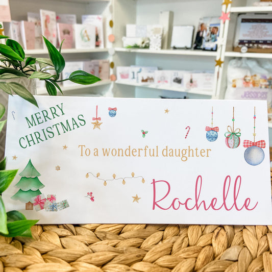 Personalised Christmas Money Gift Wallet Christmas Cash Gift For you this christmas