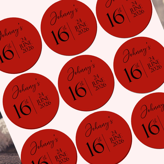 Personalised Birthday Stickers Party Bags Sweet Cone Thank You Stickers Labels Tags