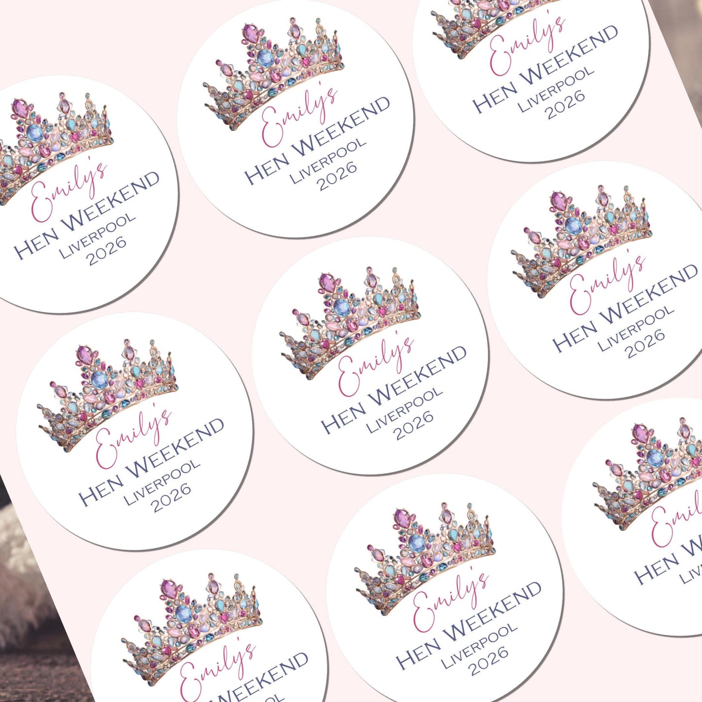 Personalised Hen Night Party Stickers for Favours Bride tribe Party Bags Printed Celebration Stickers Bride to be