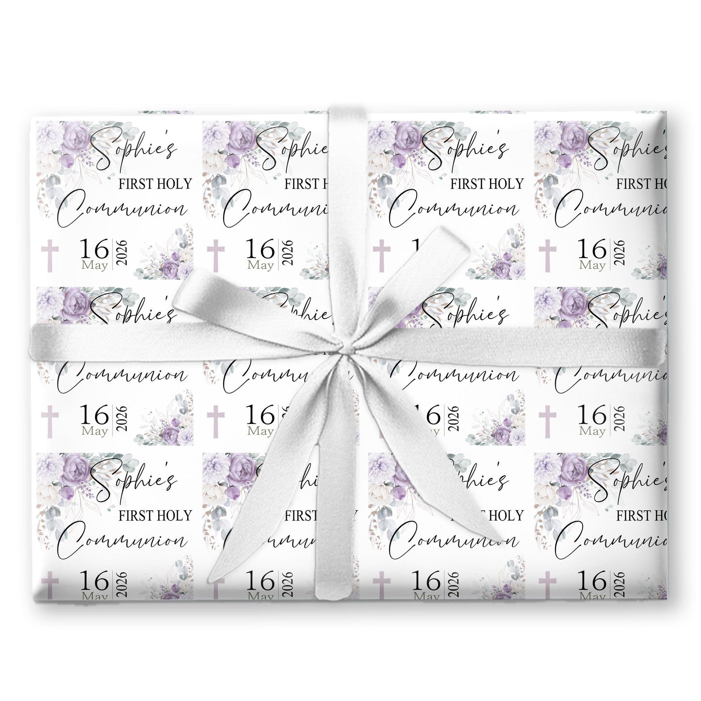 First Holy Communion Wrapping Paper, Confirmation gift wrap, Religious gift ideas