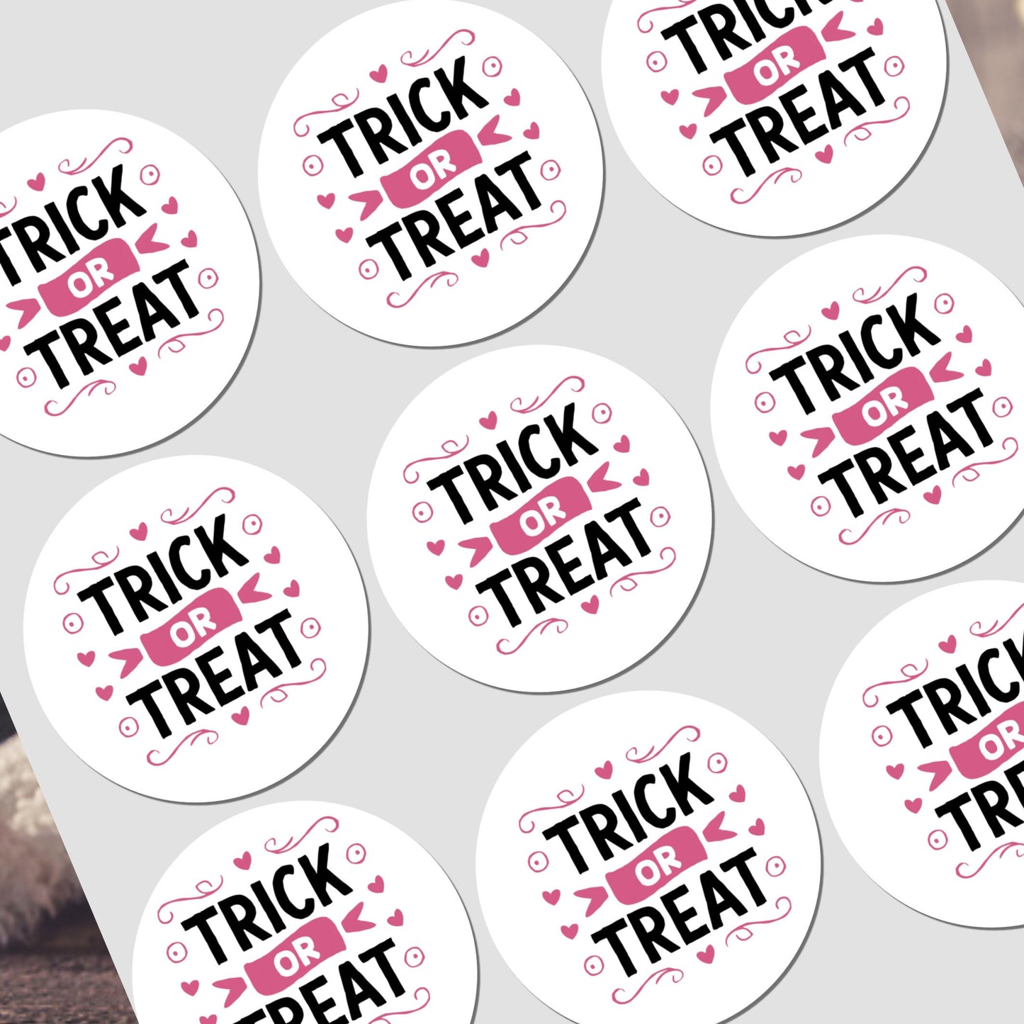 NON Personalised Halloween Stickers Labels for Sweet Cones Trick or Treat Bags