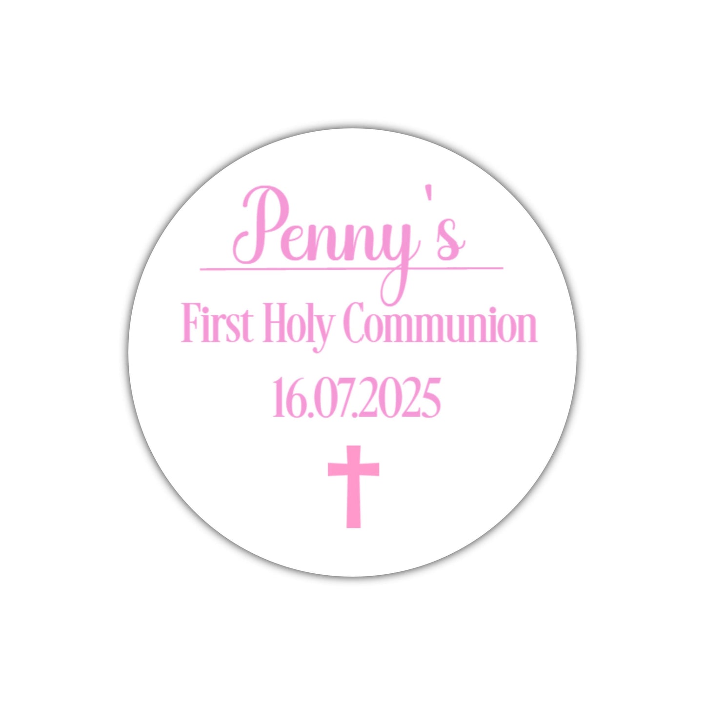 Personalised First Holy Communion Stickers, Party Bag Stickers, Sweet Cone Bags, Christening, Baptism