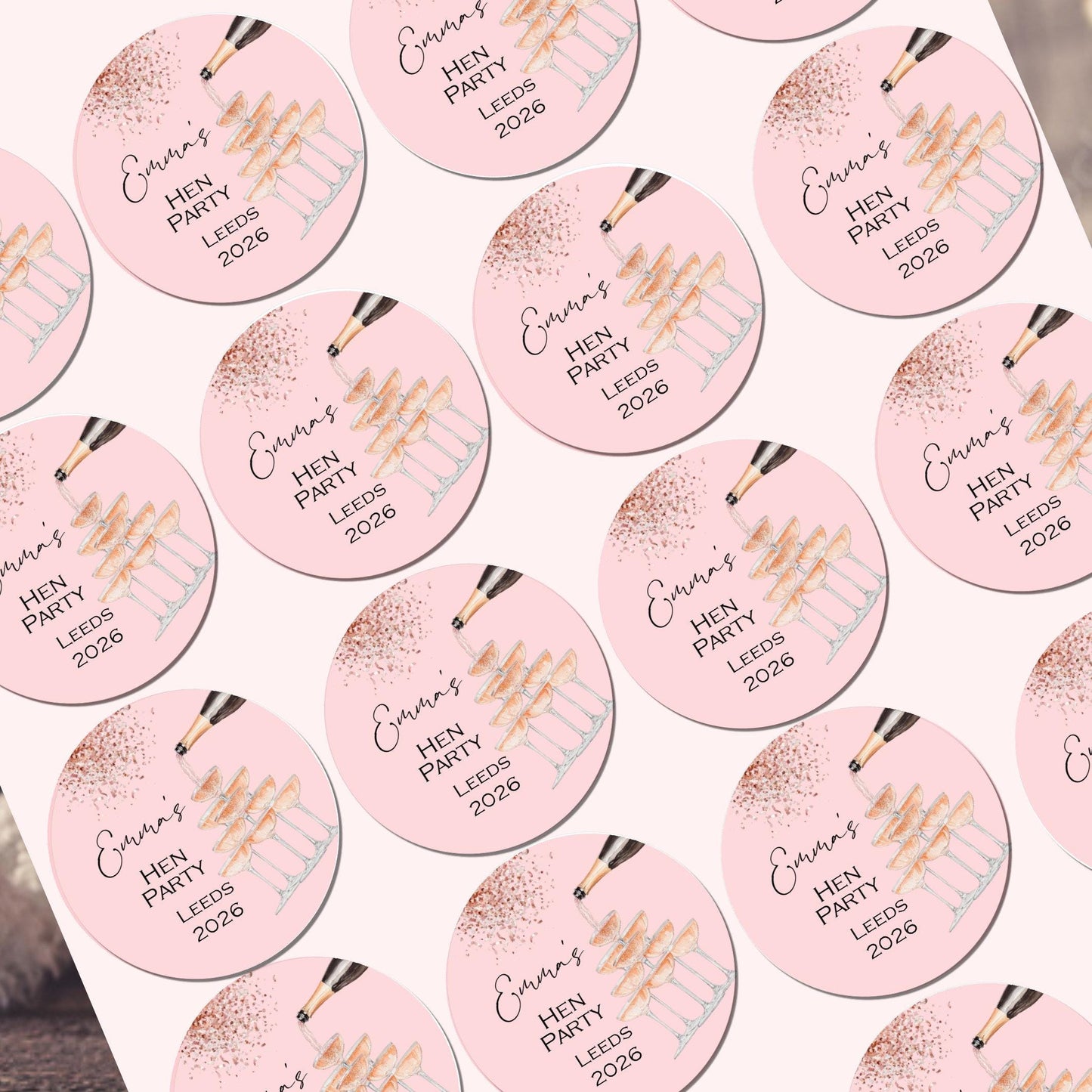 Personalised Hen Night Party Stickers for Favours Bride tribe Party Bags Printed Celebration Stickers Bride to be