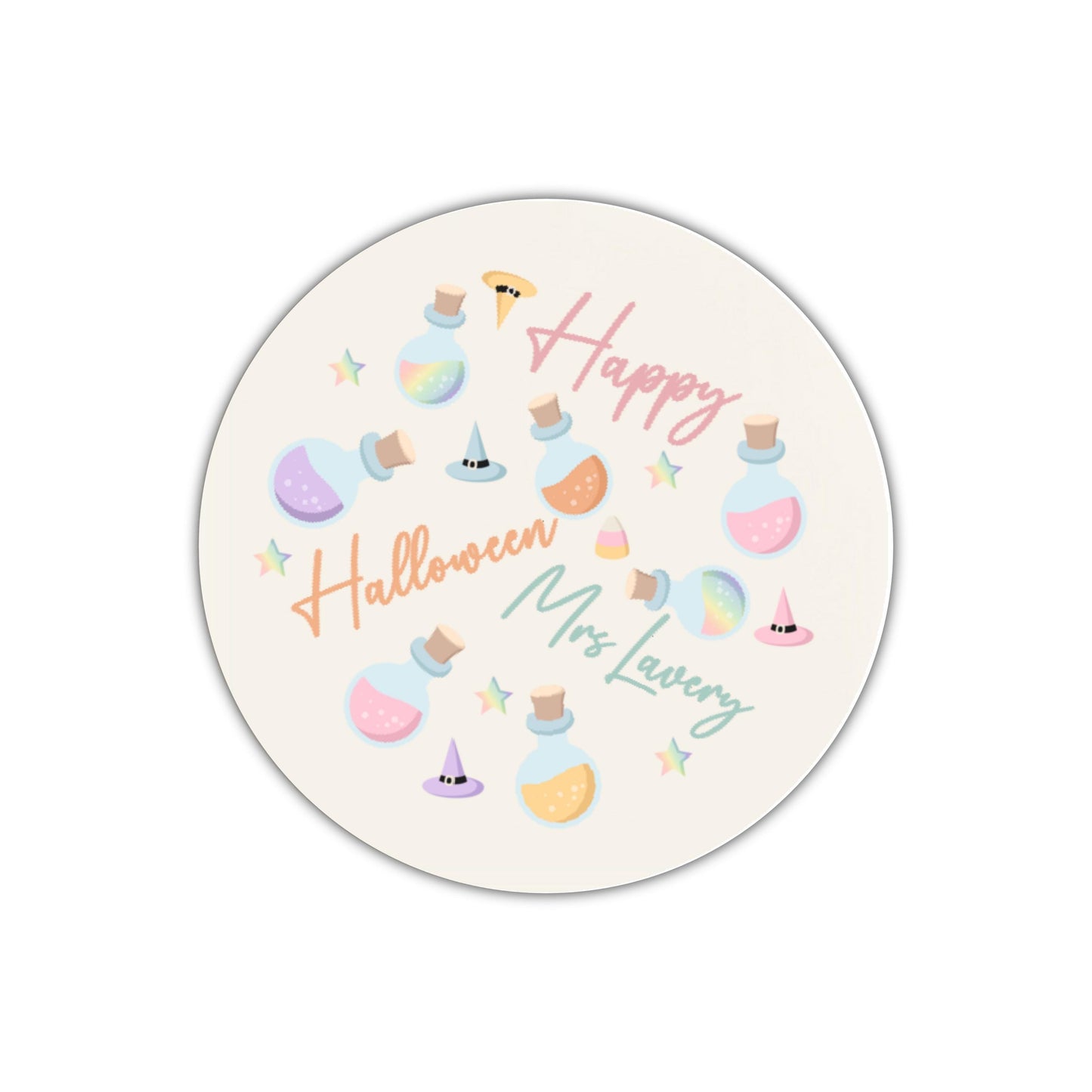 Personalised Halloween Stickers Pastel Labels for Treat Bag Trick or Treat Pastel stickers Potions