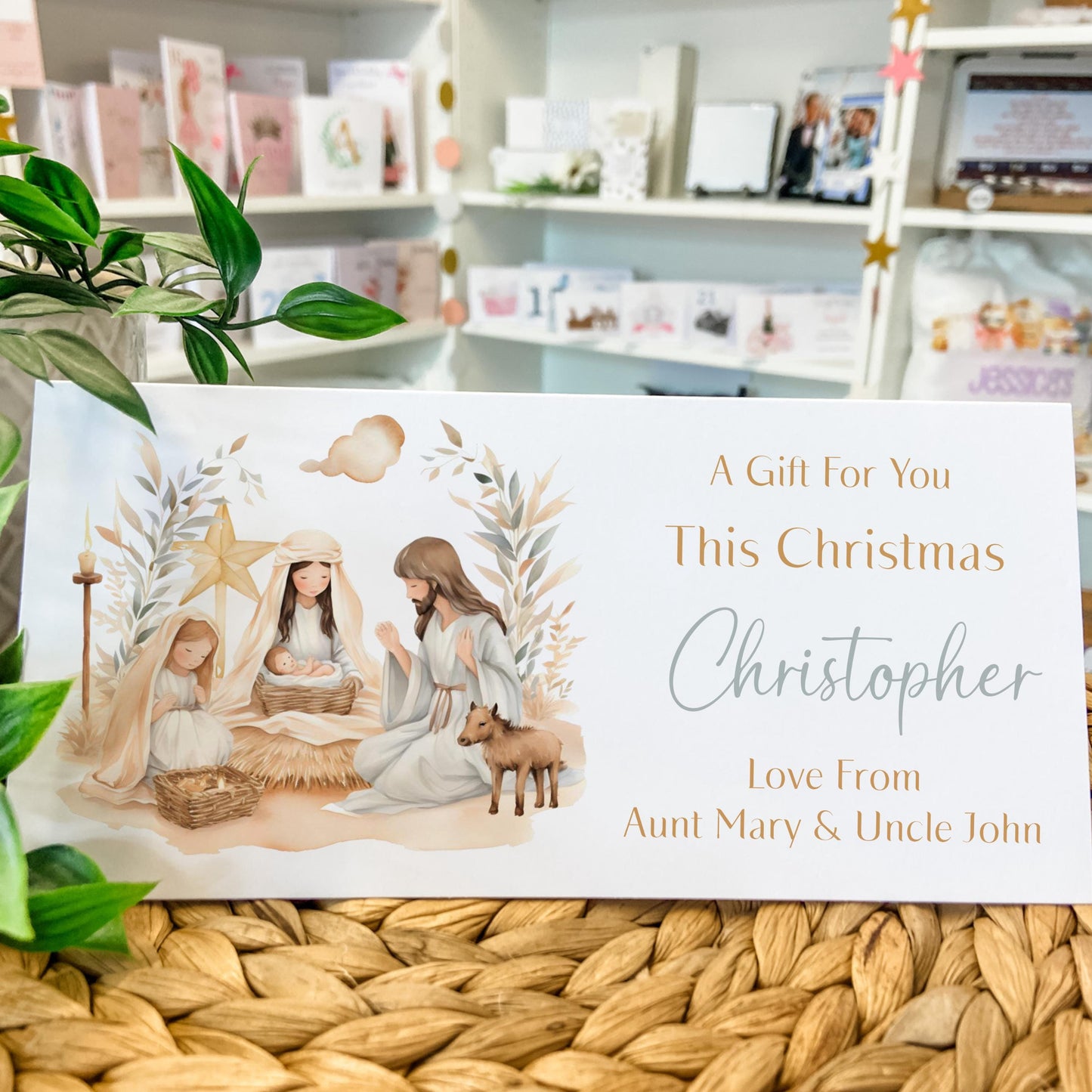 Personalised Christmas Money Gift Wallet Religious Christmas Cash Gift For you