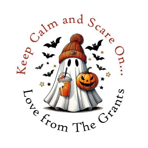 Personalised Halloween Stickers Labels for Sweet Cones Trick or Treat Bags