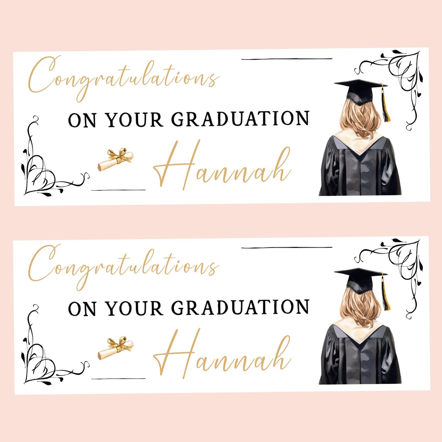 Personalised Graduation Banner Congratulations, Party Banner, Custom Banner, Party Decor, Well done Banner