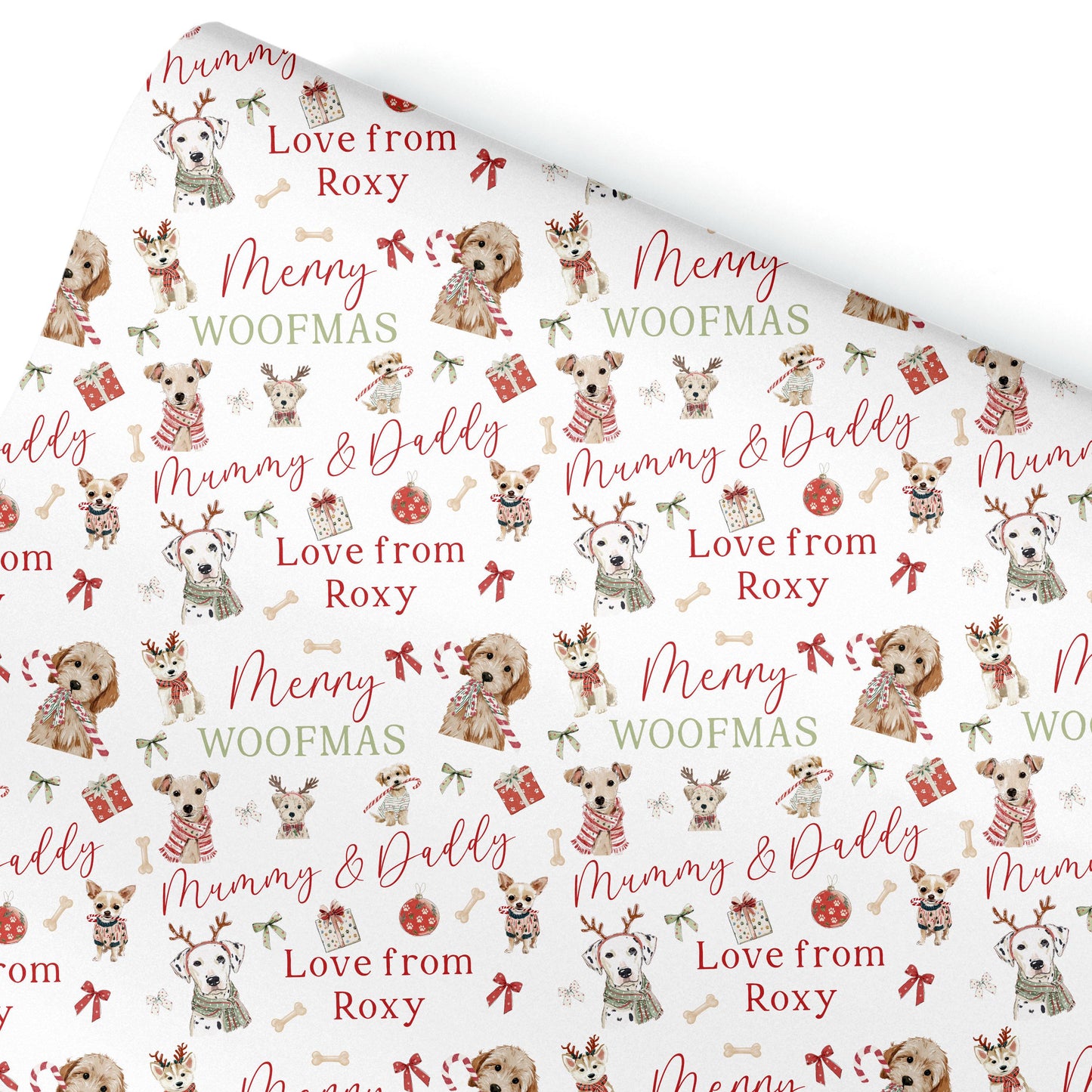Personalised Dog Gift Wrap | Personalised Christmas Wrapping Paper | Personalised Gift Wrap | Fun Gift Wrap