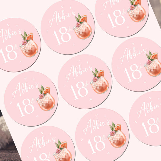 Birthday Stickers Party Bags Sweet Cone Thank You Stickers Labels Tags