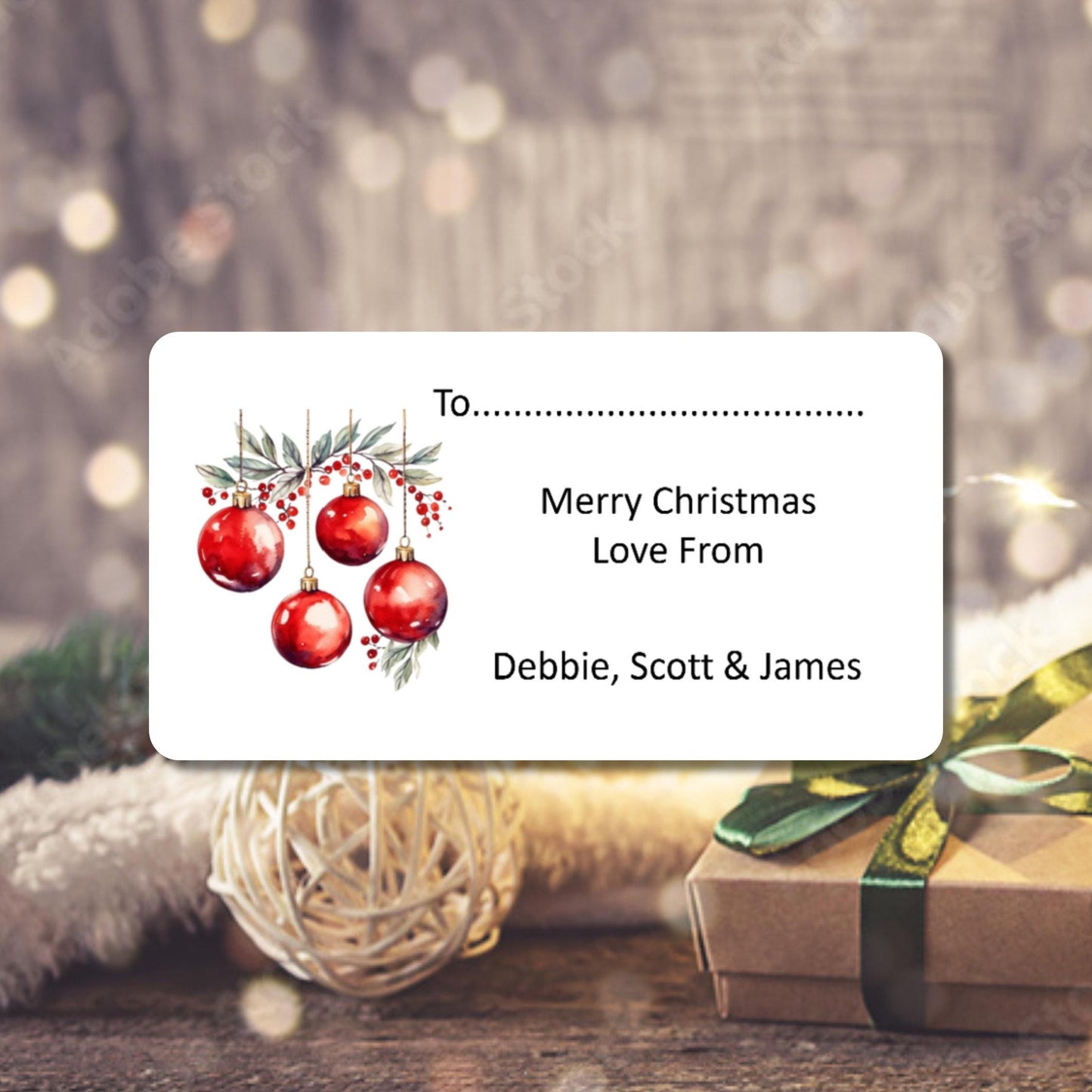 Custom Christmas Address Labels – Personalised Stickers for Cards, Envelopes