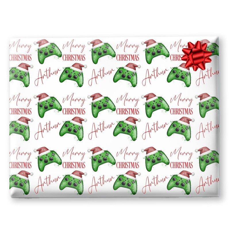 Christmas Wrapping Paper for kids, Gaming gift wrap for teenagers