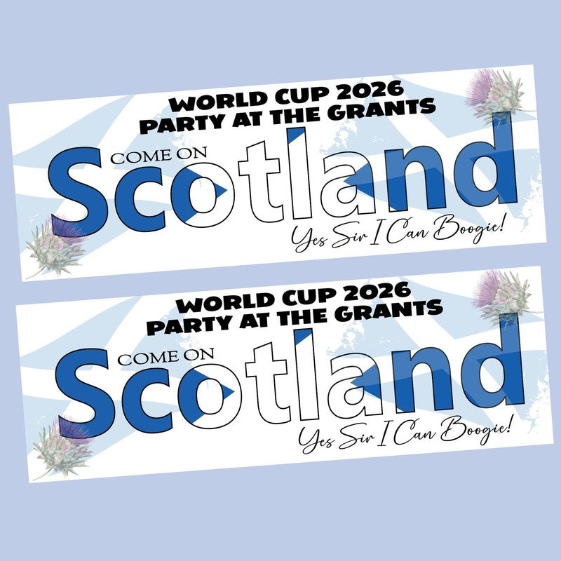 World Cup Banner, World Cup Party Scotland Banner Personalised