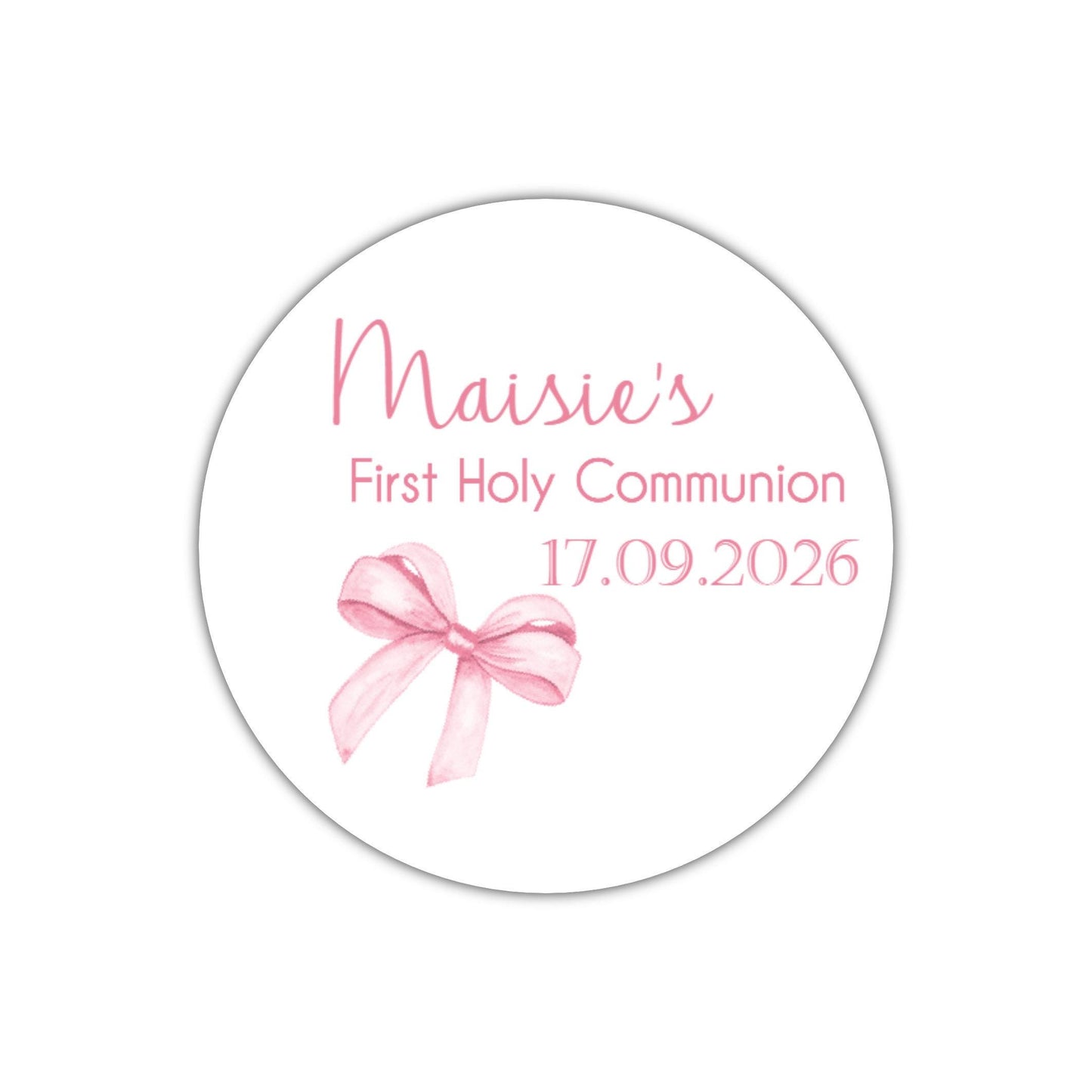 Personalised First Holy Communion Stickers, Party Bag Stickers, Sweet Cone Bags Party Favours Baptism Christening
