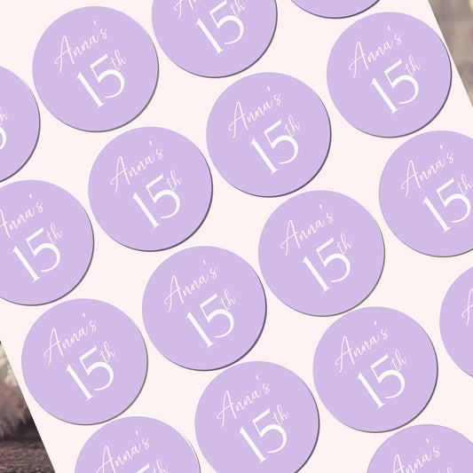 Personalised Birthday Stickers | Party Bag Labels | Custom Name & Age Stickers | Birthday Favour Stickers | Kids Party Decoration