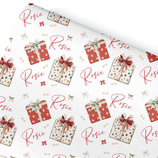 Personalised Dog Gift Wrap | Personalised Christmas Wrapping Paper | Personalised Gift Wrap | Fun Gift Wrap