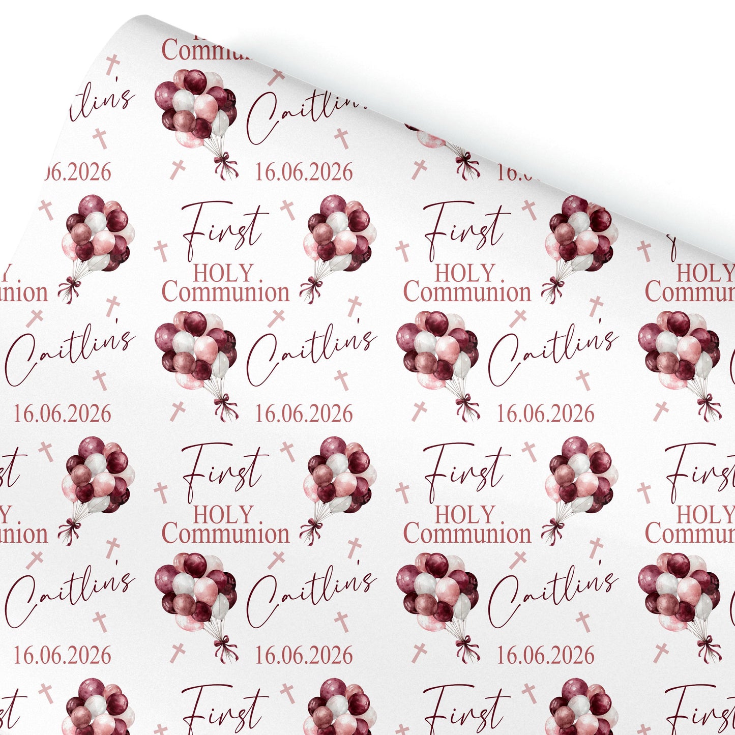 First Holy Communion Wrapping Paper, Confirmation gift wrap, Religious gift ideas