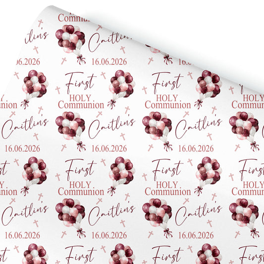 First Holy Communion Wrapping Paper, Confirmation gift wrap, Religious gift ideas