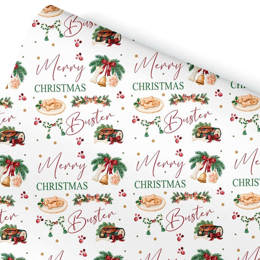 Personalised Dog Gift Wrap | Personalised Christmas Wrapping Paper