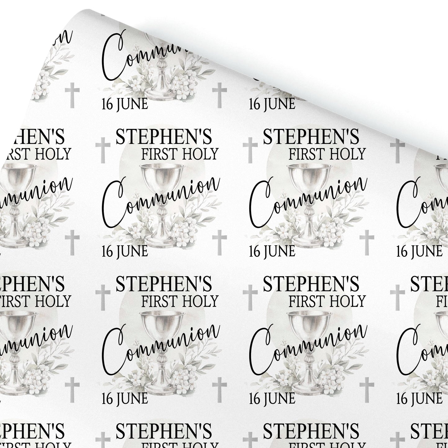 First Holy Communion Wrapping Paper, Confirmation gift wrap, Religious gift ideas