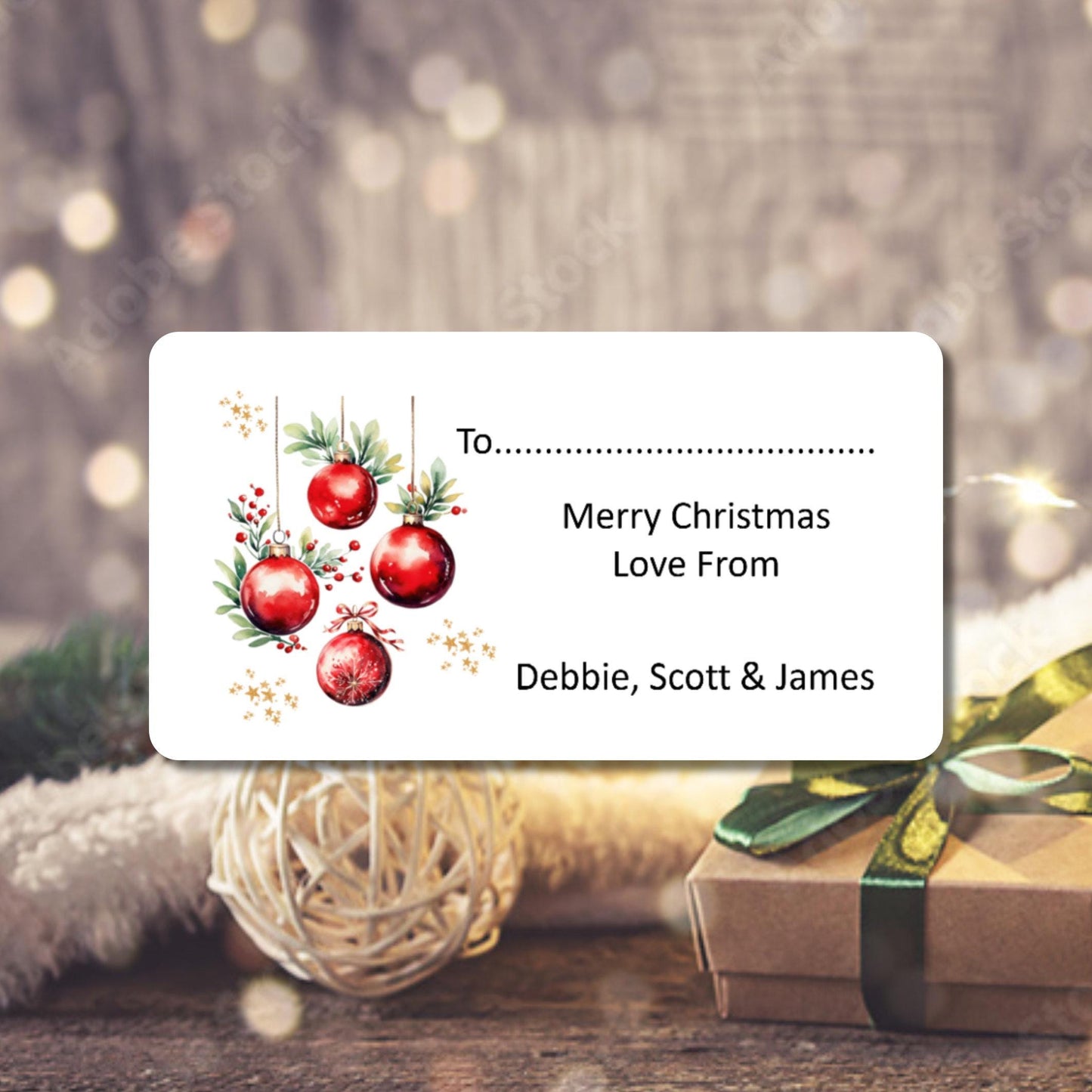 Custom Christmas Address Labels – Personalised Stickers for Cards, Envelopes