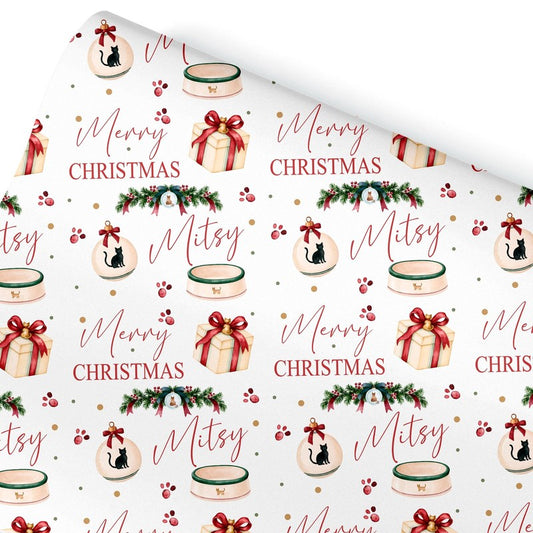 Personalised Cats Gift Wrap | Personalised Christmas Wrapping Paper