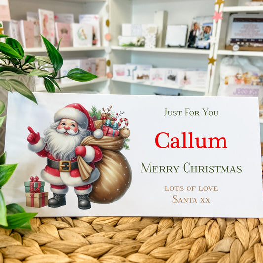 Personalised Christmas Money Gift Wallet Christmas Cash Gift For you this christmas