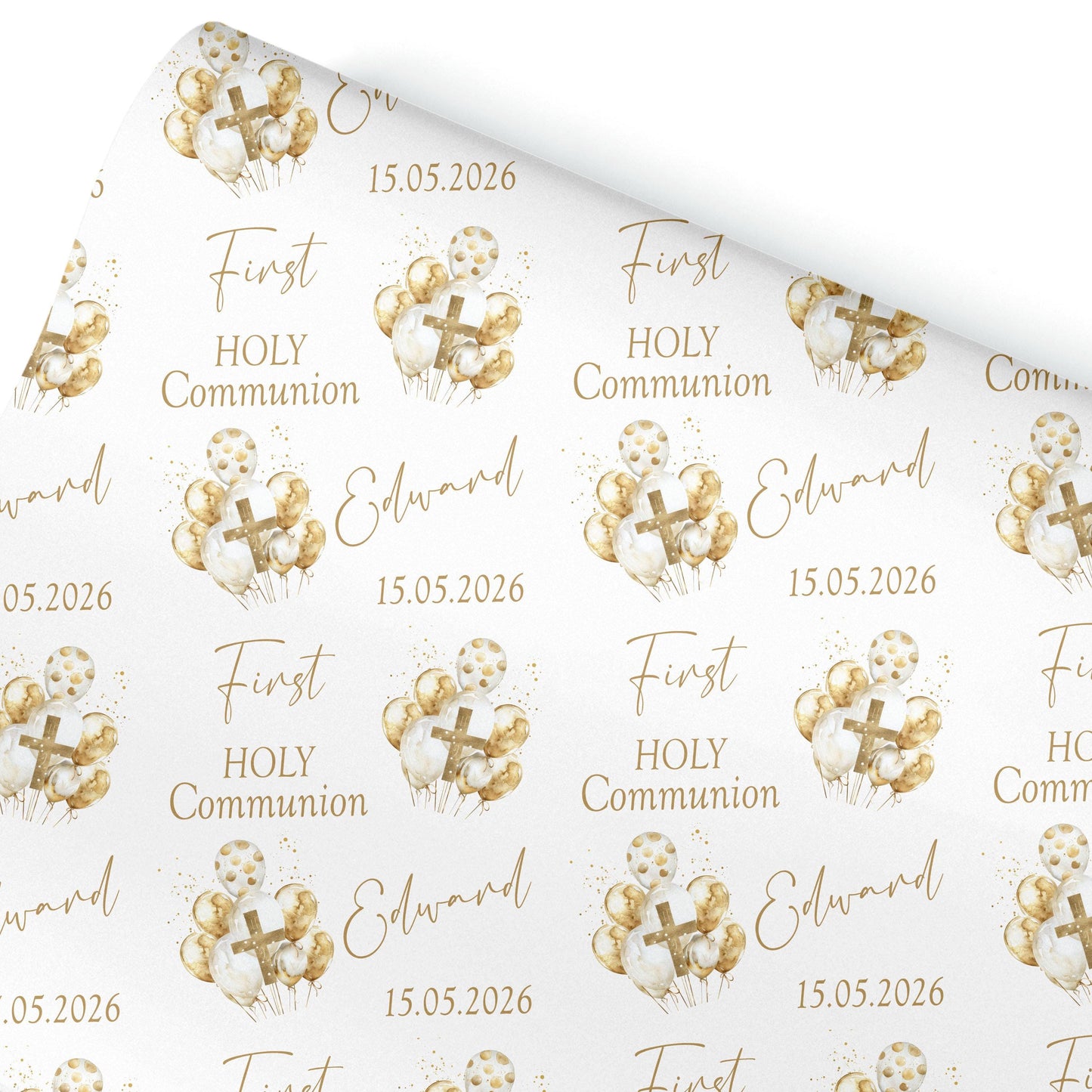 Personalised First Holy Communion Wrapping Paper – Confirmation Gift Wrap ,Religious Gift Ideas