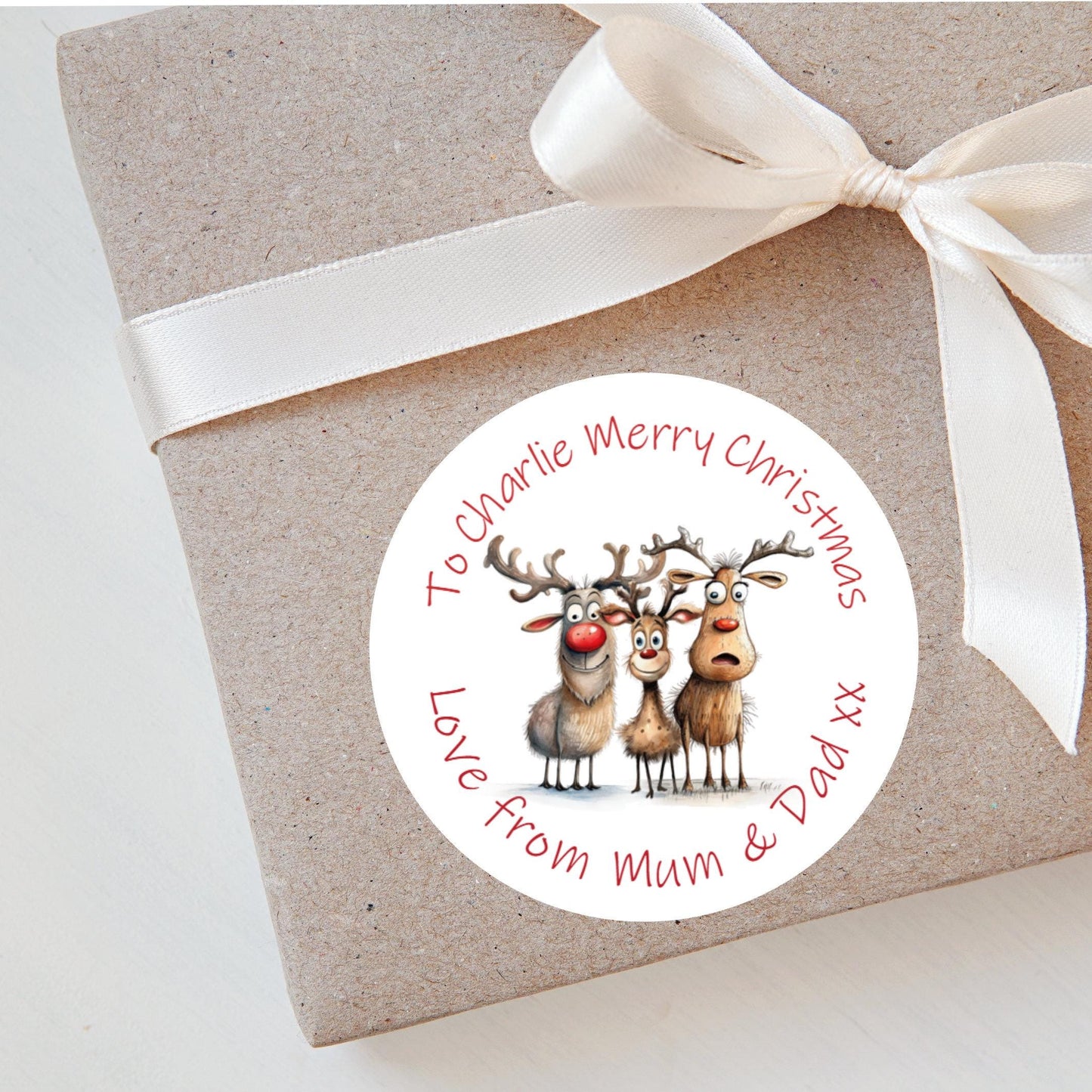 Personalised Christmas Stickers Labels For Wrapping Gifts, Name Tag