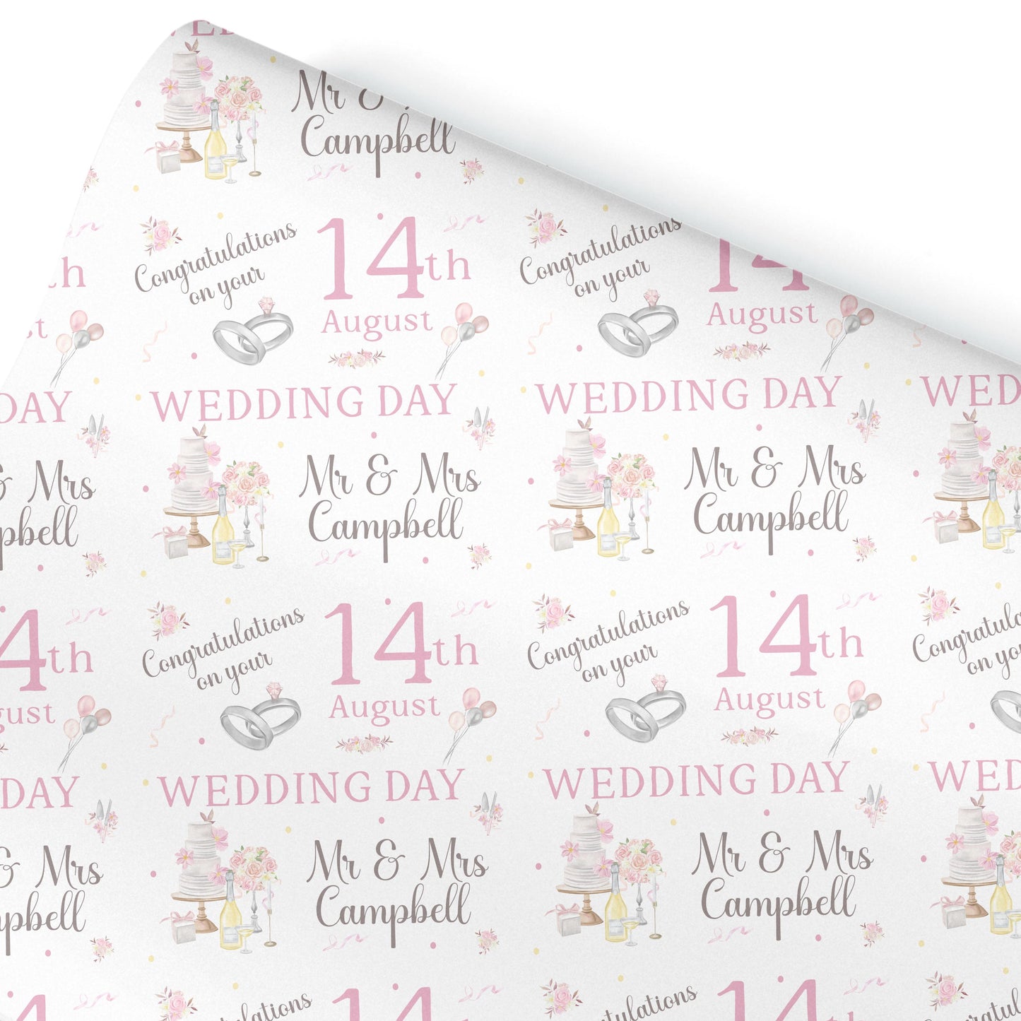 Personalised Wedding Gift Wrap, Personalised Wrapping Paper