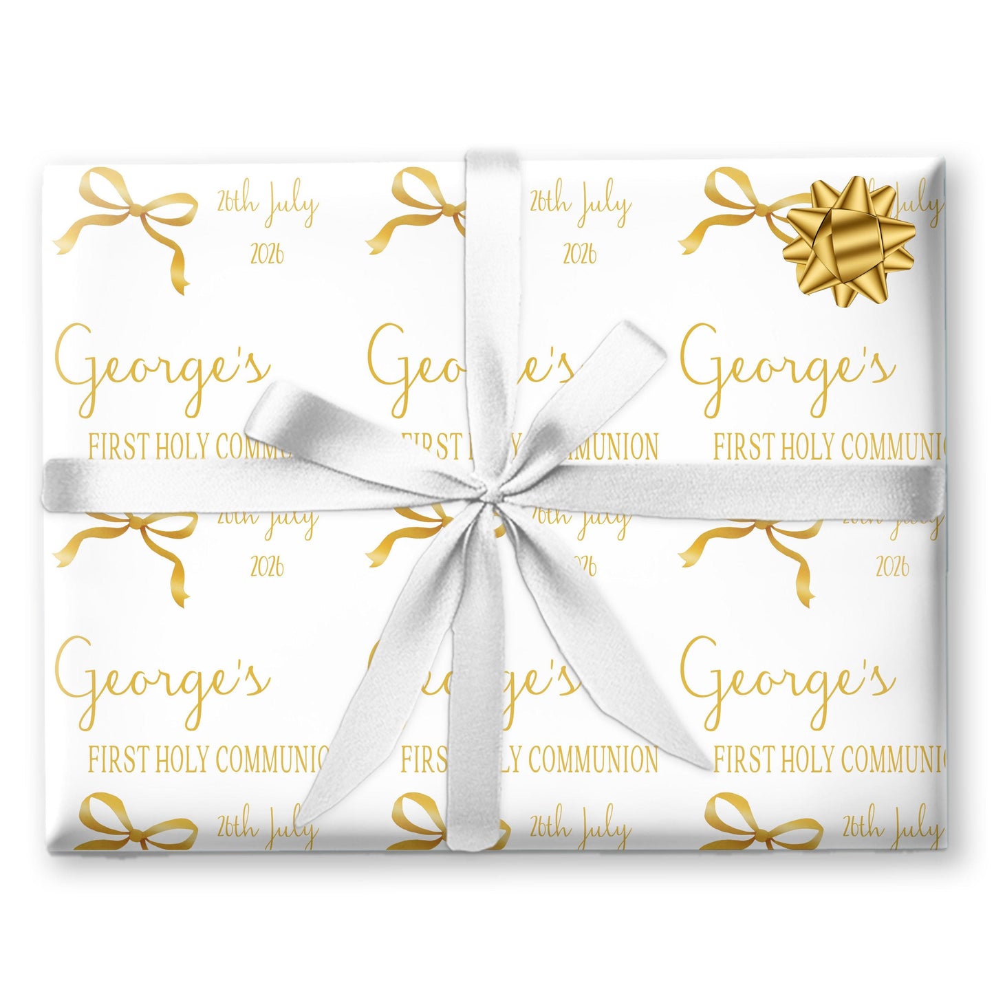 First Holy Communion Wrapping Paper, Confirmation gift wrap, Religious gift ideas