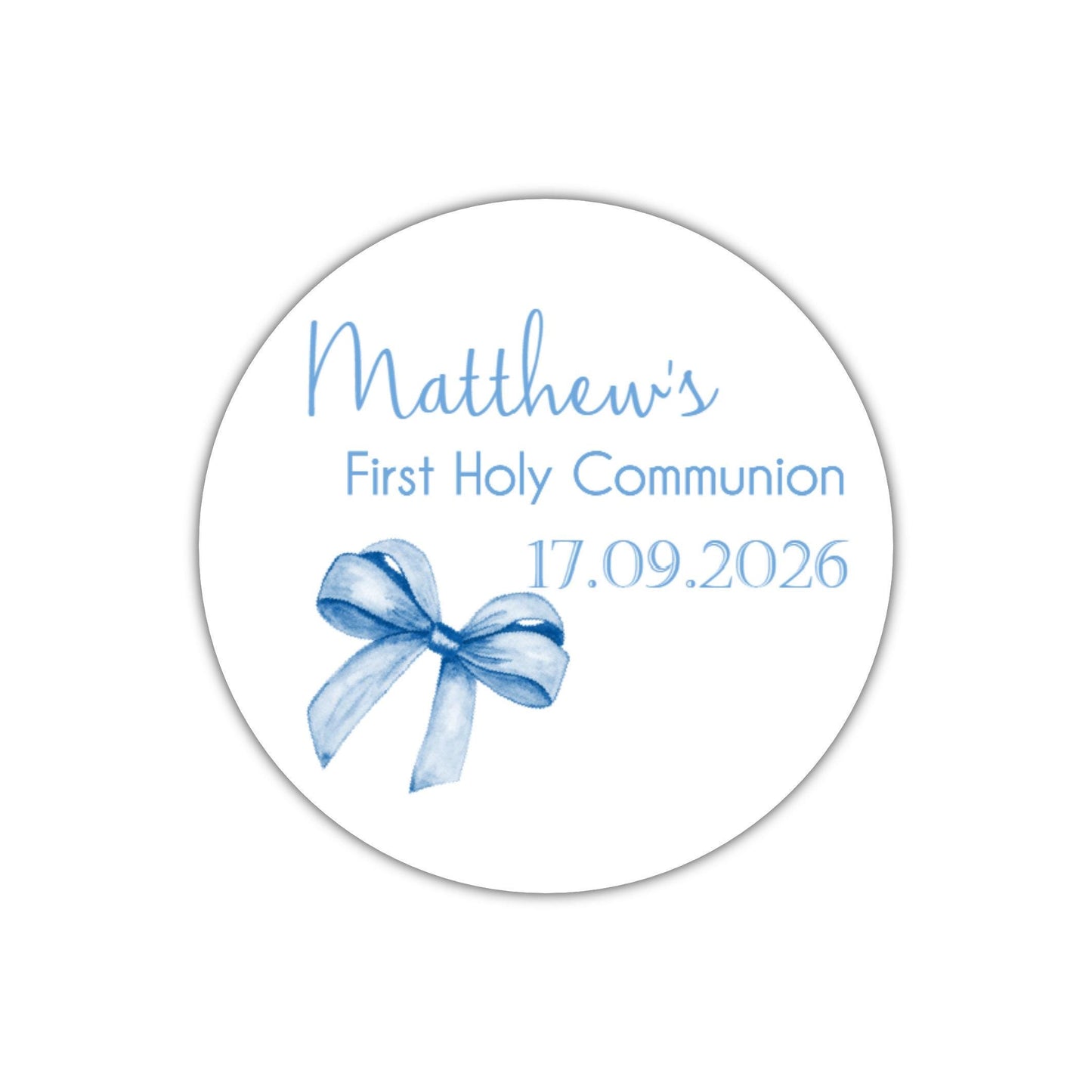 Personalised First Holy Communion Stickers, Party Bag Stickers, Sweet Cone Bags Party Favours Baptism Christening