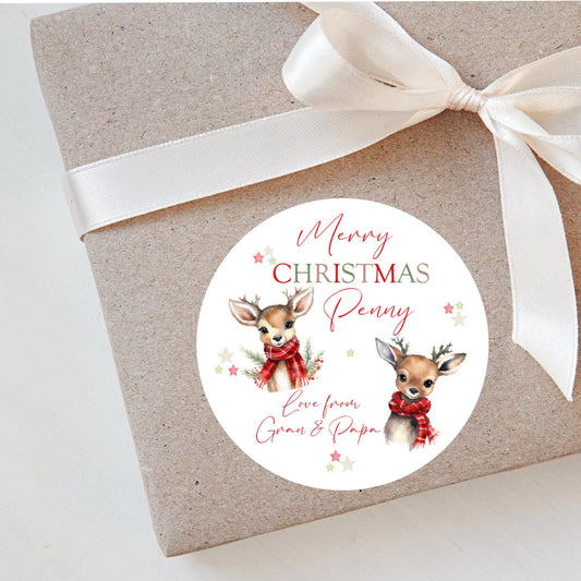 Personalised Christmas Stickers Labels For Wrapping Gifts, Name Tag