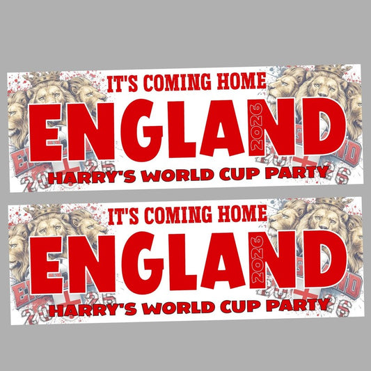 England World Cup Banner, World Cup Party Banner Personalised