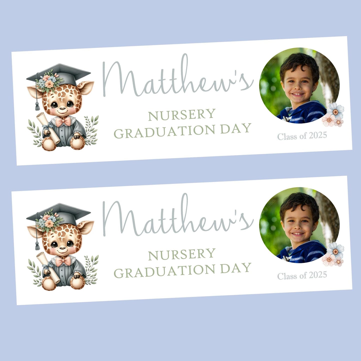 Nursery Graduation Banner , Personalised Nursery Party Banner, Custom Banner,  Well done Banner, Pre-School Graduation, Leaving Nursery