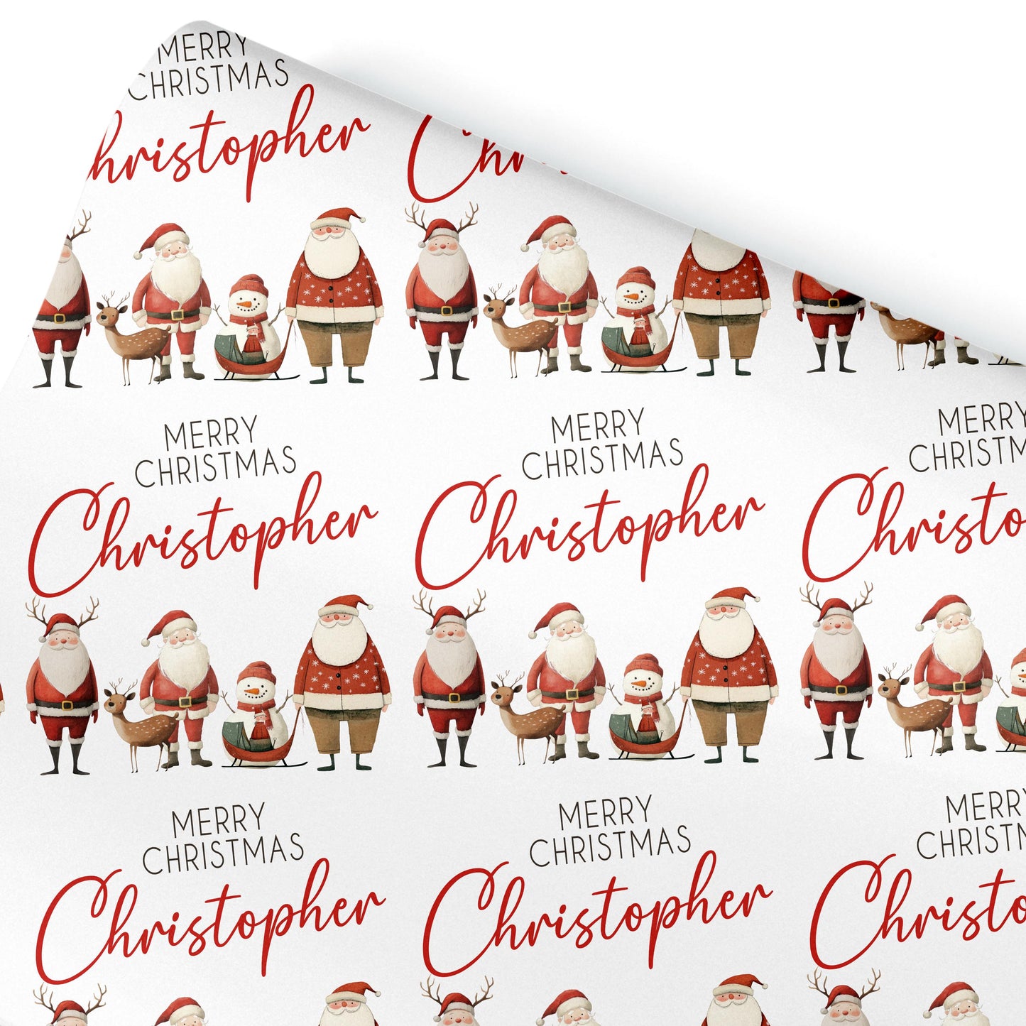 Personalised Gift Wrap | Personalised Christmas Wrapping Paper | Personalised Gift Wrap | Fun Gift Wrap |  Santa Gift Wrap