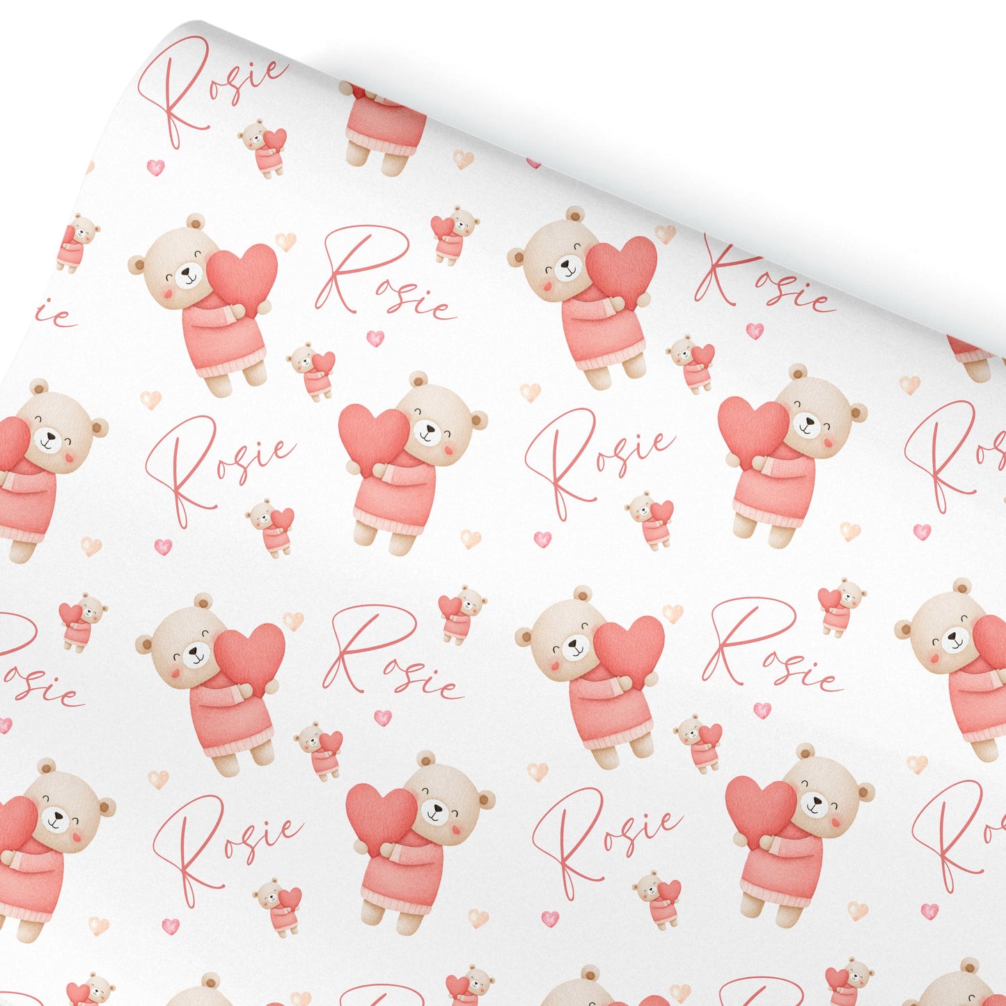Personalised Valentines Wrapping Paper, Teddy bear gift wrapping, Valentines Gifts, Valentines gift bag, Valentines gifts for kids, Birthday