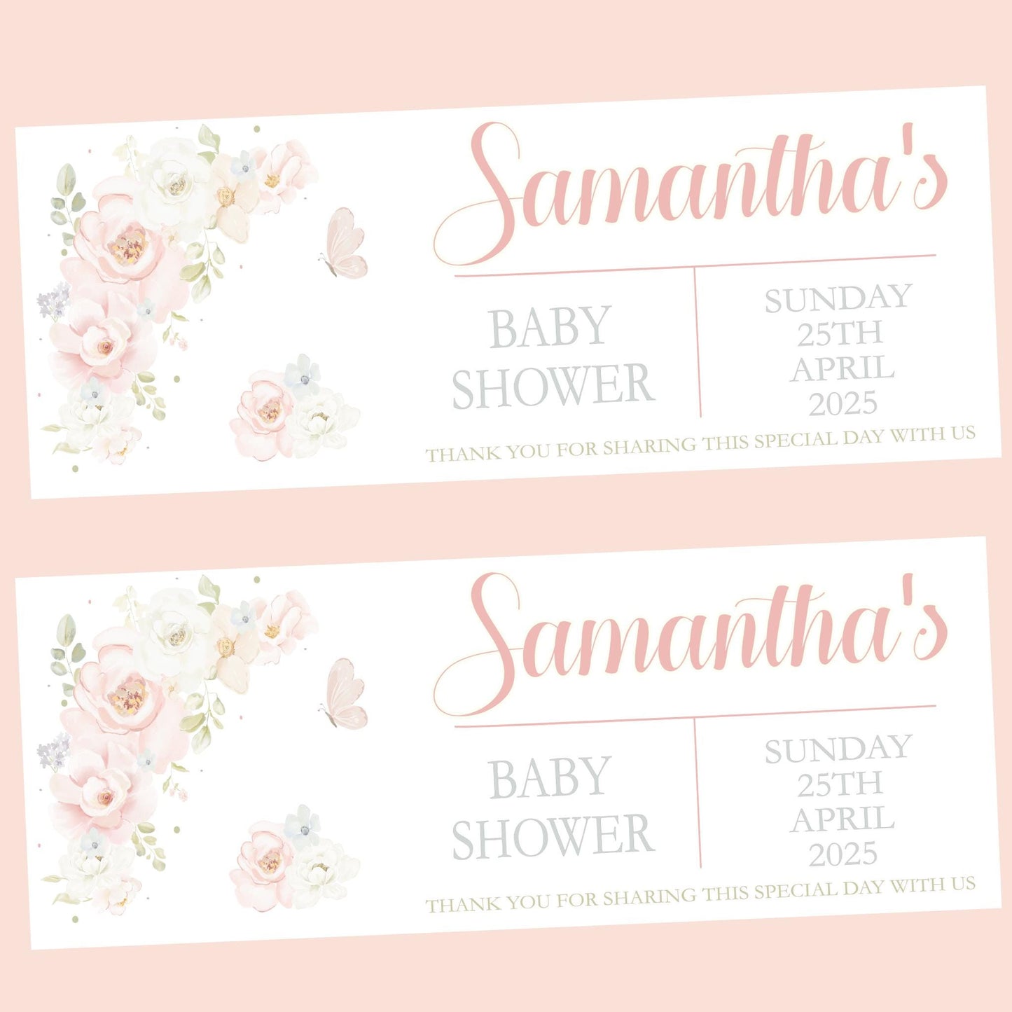 Personalised Baby Shower Banner , Pastel Baby Shower Decorations