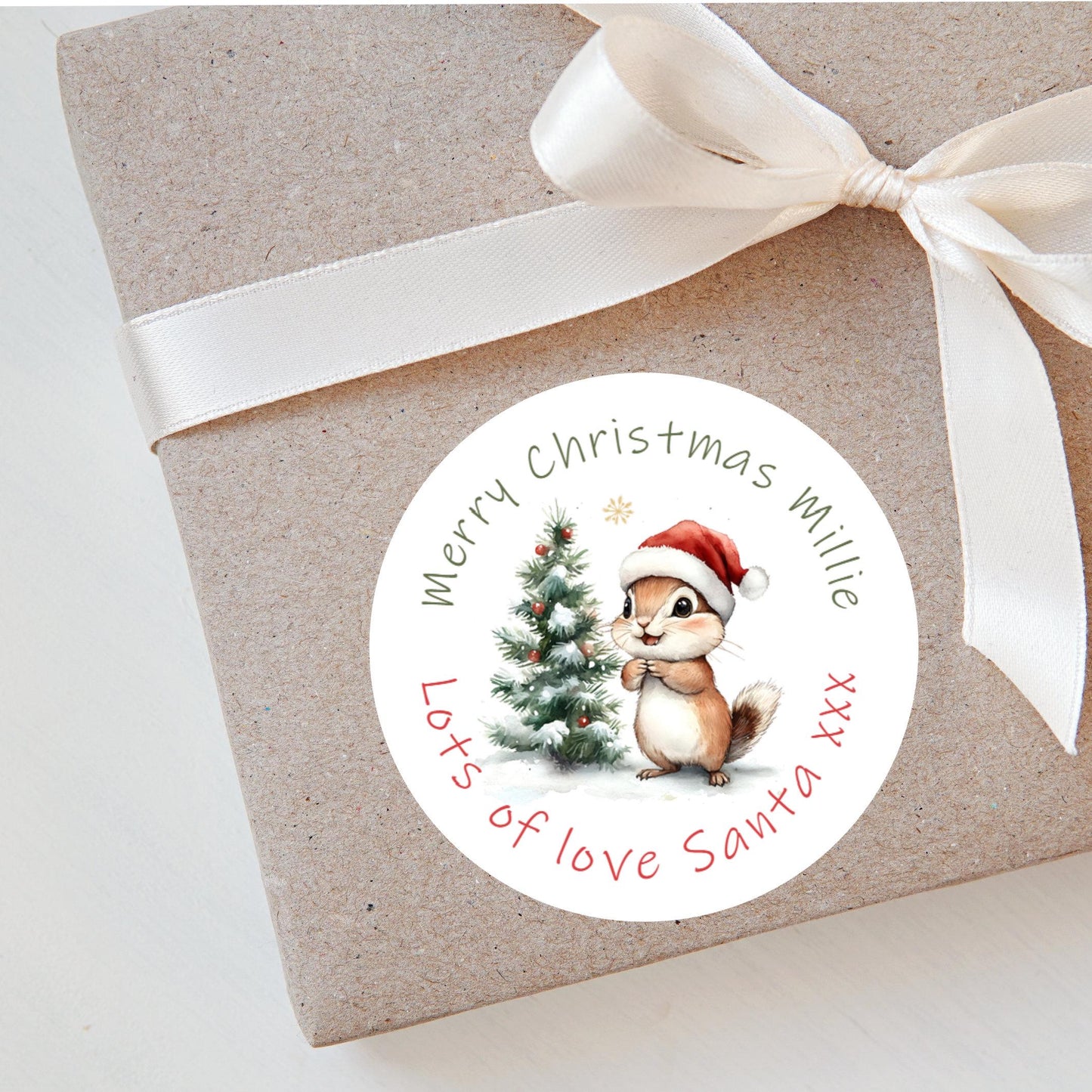 Personalised Christmas Stickers Labels For Wrapping Gifts, Name Tag