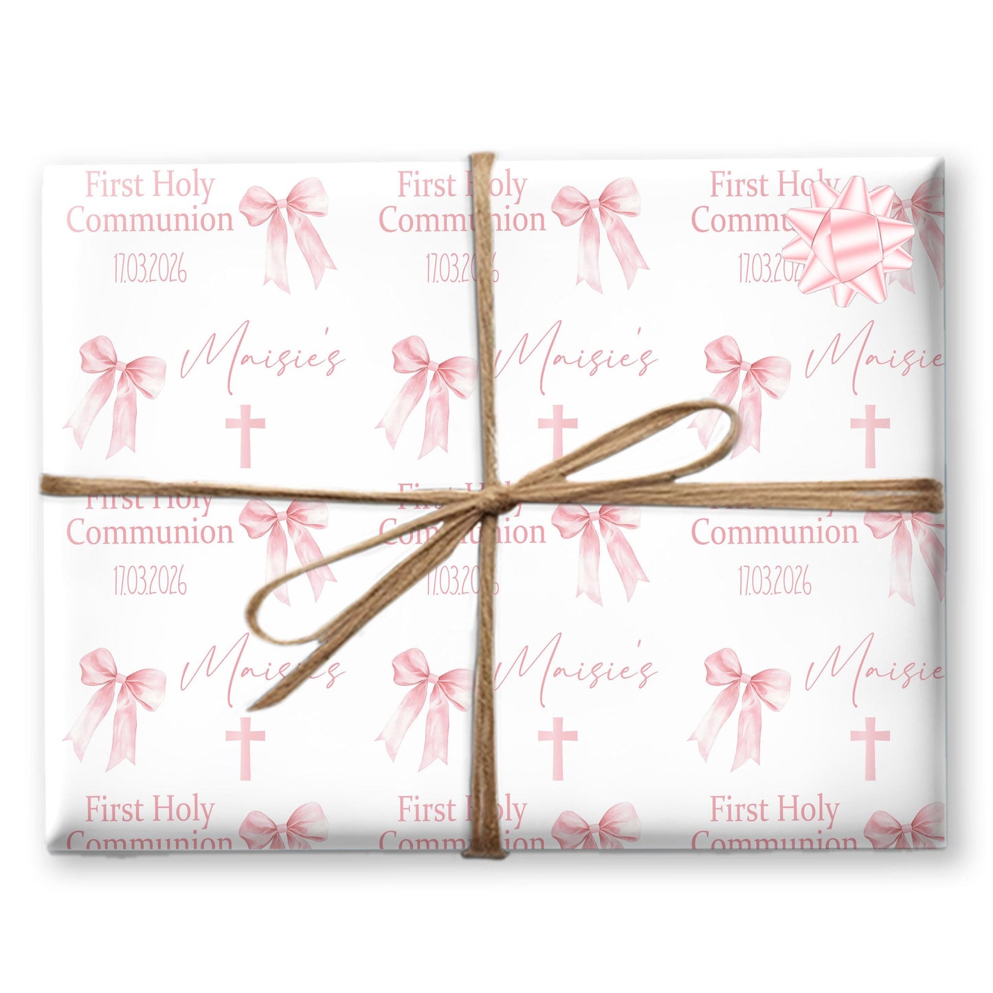 First Holy Communion Wrapping Paper, Confirmation gift wrap, Religious gift ideas