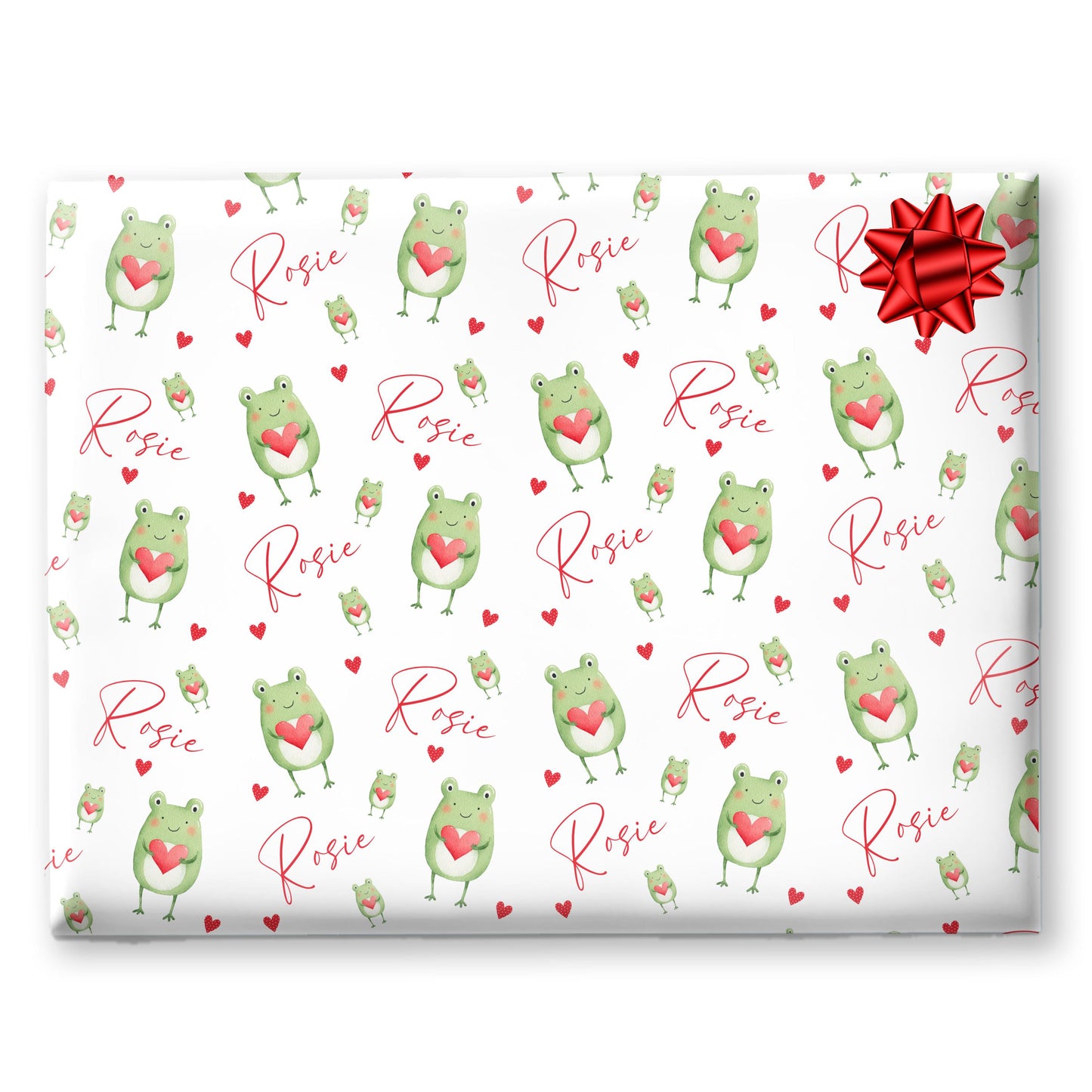 Personalised Valentines Wrapping Paper, Frog gift wrapping, Valentines Gifts, Prince Charming Gift Wrap, Anniversary wrapping paper