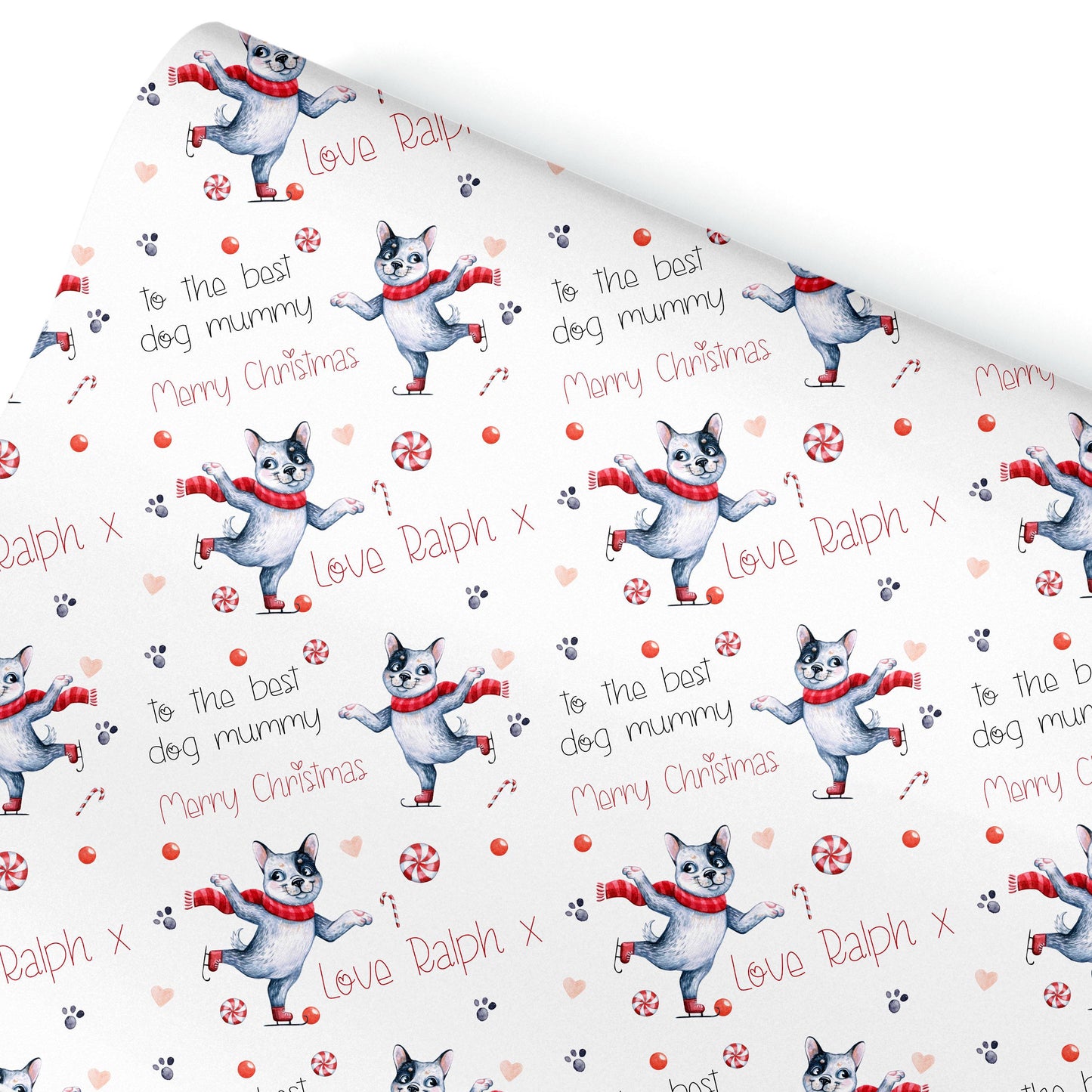 Personalised Funny Dog Gift Wrap | Personalised Christmas Wrapping Paper | Personalised Gift Wrap | Fun Gift Wrap