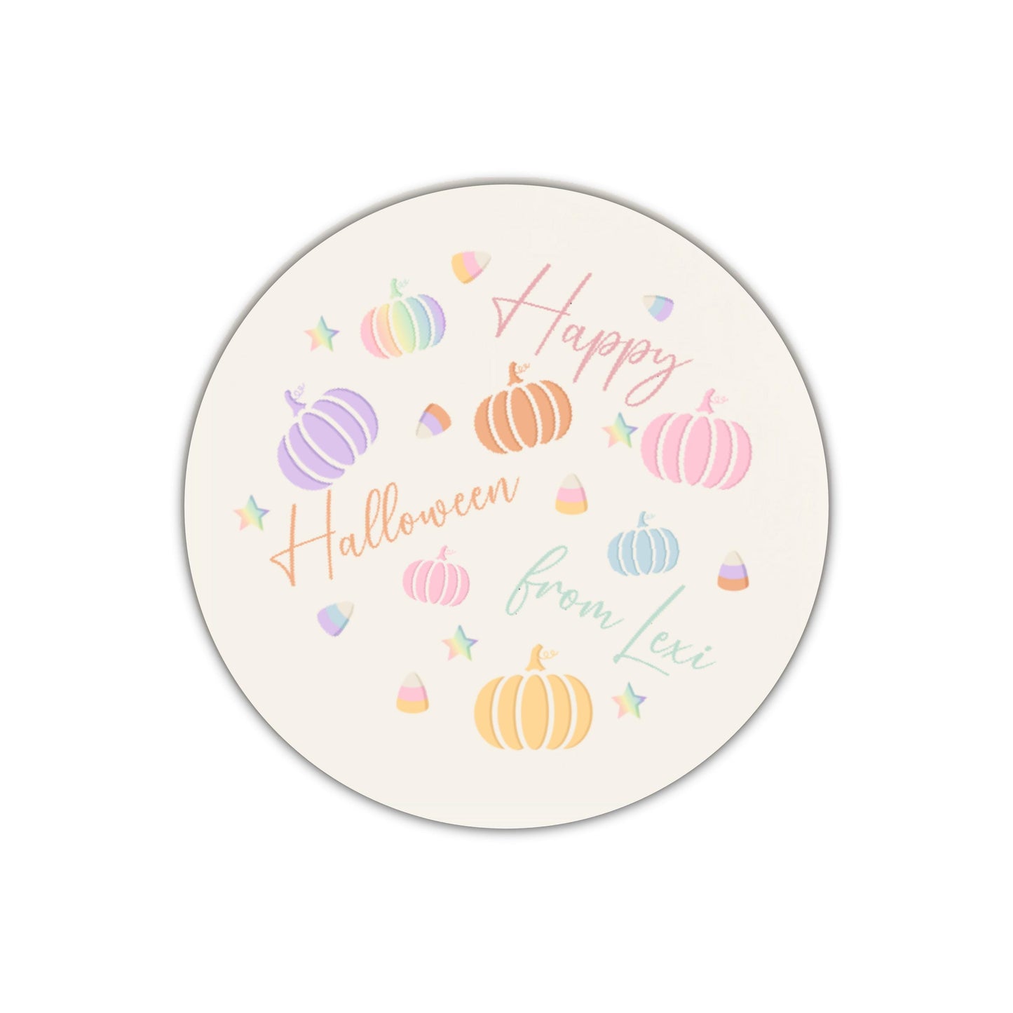 Personalised Halloween Stickers Pastel Labels for Treat Bag Trick or Treat Pastel stickers pumpkins