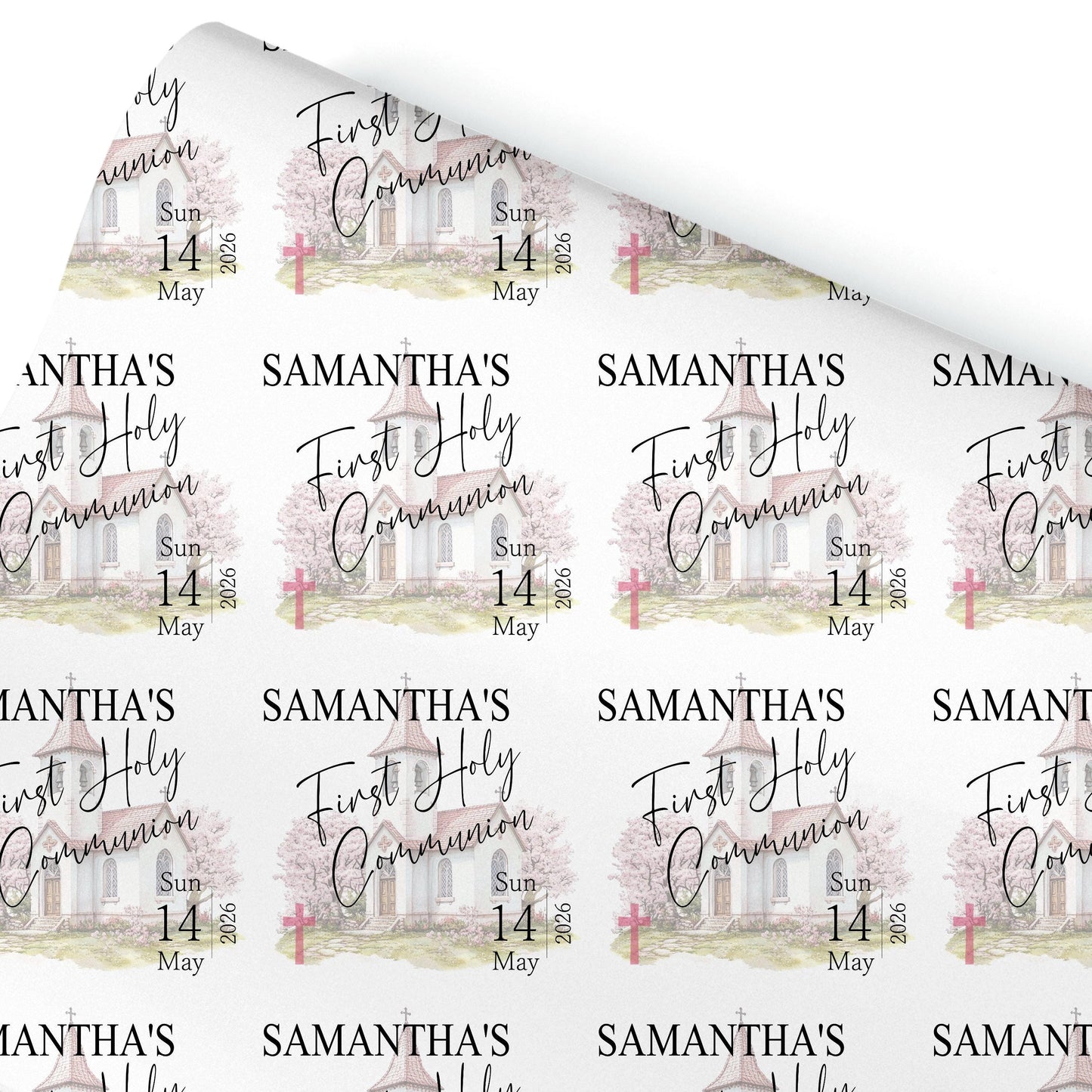 First Holy Communion Wrapping Paper, Confirmation gift wrap, Religious gift ideas