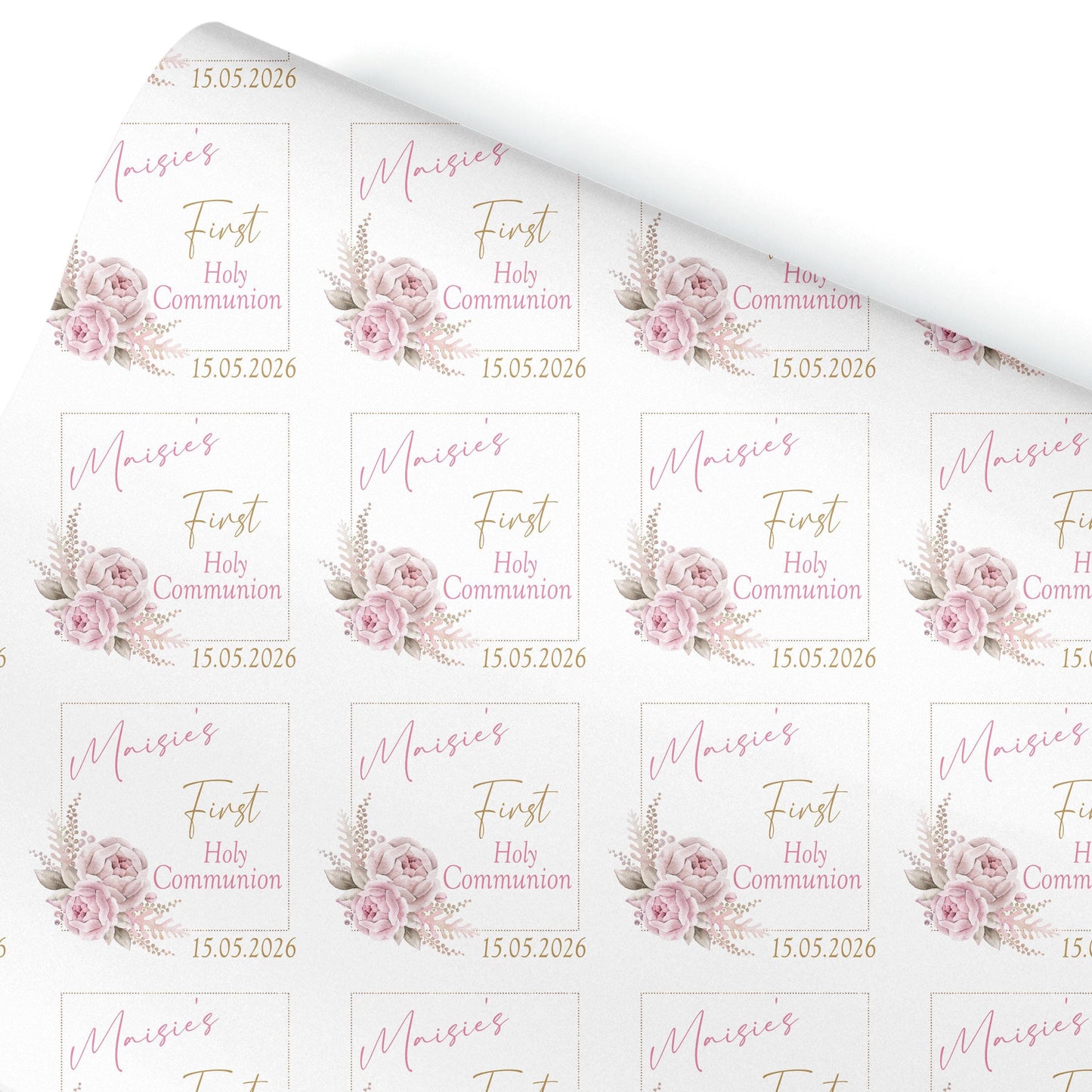 First Holy Communion Wrapping Paper, Confirmation gift wrap, Religious gift ideas