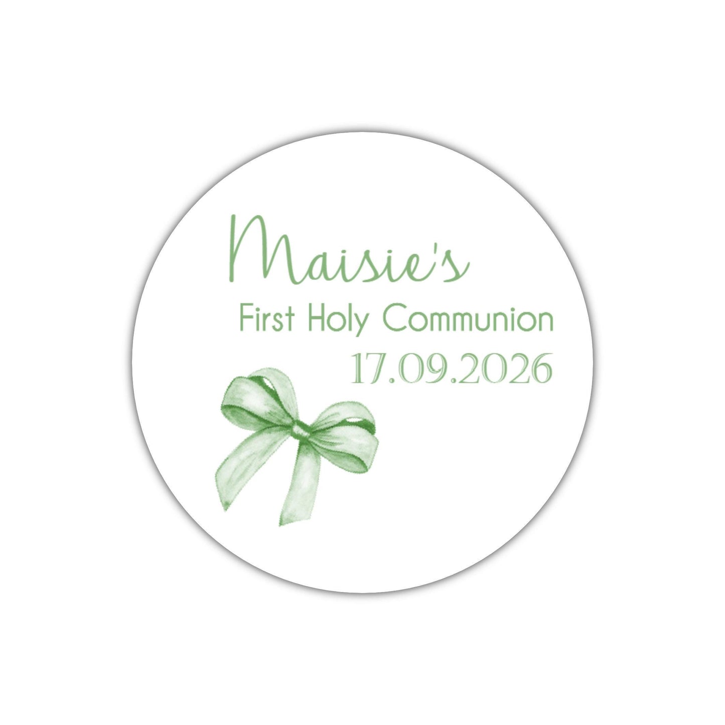 Personalised First Holy Communion Stickers, Party Bag Stickers, Sweet Cone Bags Party Favours Baptism Christening