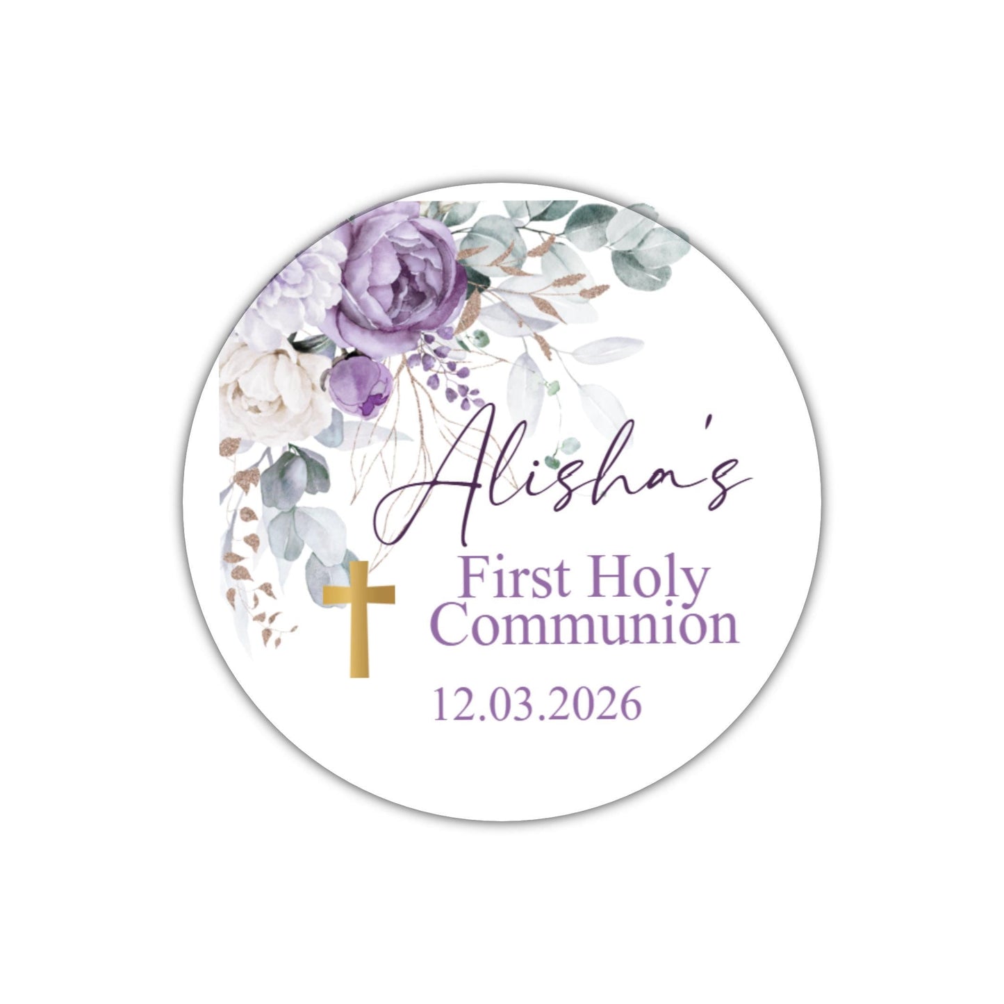 Personalized First Holy Communion Stickers, Party Favor Labels, Confirmation, Christening stickers