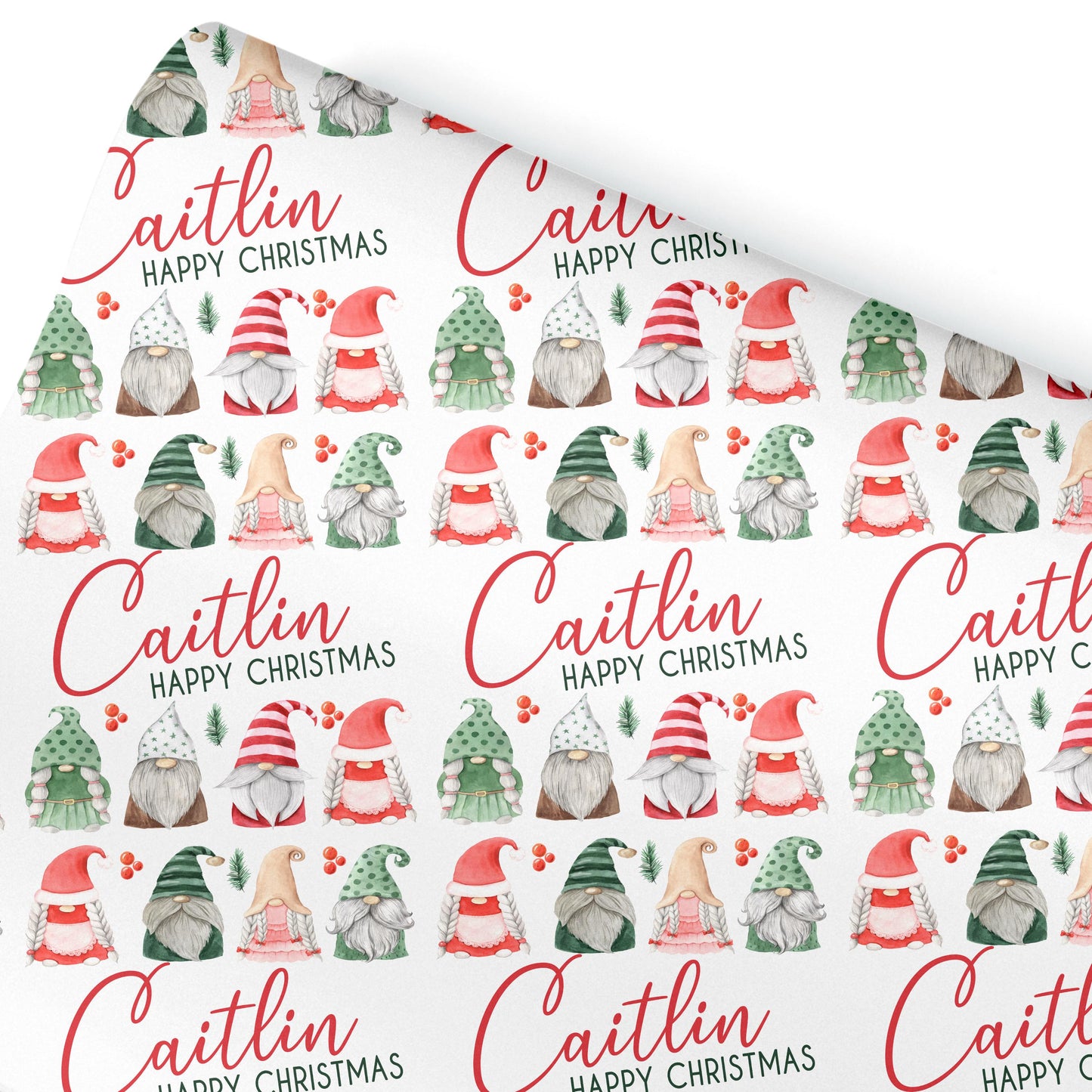 Personalised Gift Wrap | Personalised Christmas Wrapping Paper | Personalised Gift Wrap | Fun Gift Wrap |  Gonks Gift Wrap