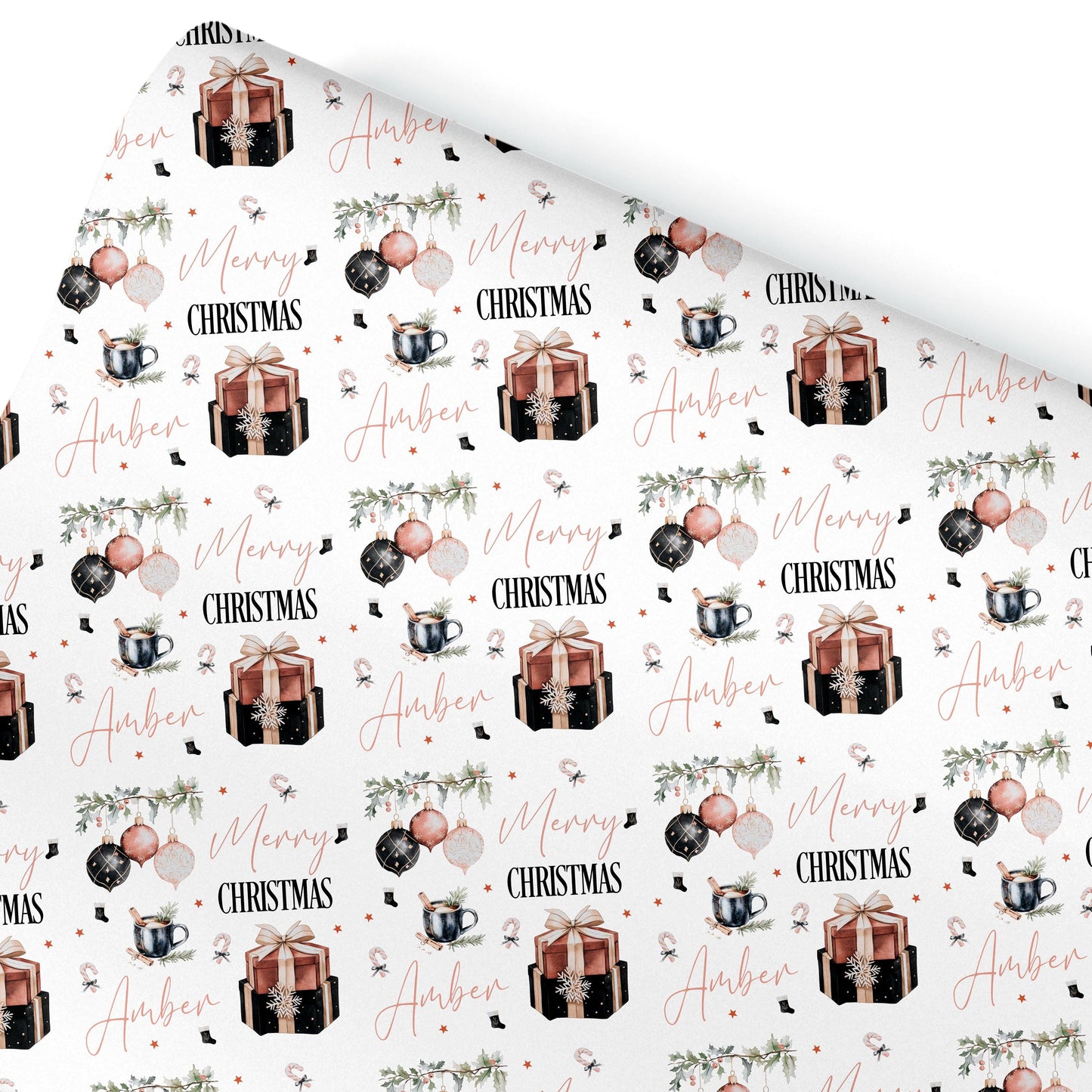 Christmas Gift Wrapping Paper, Personalised Gift Wrap for Her For Him, Gift ideas for ladies